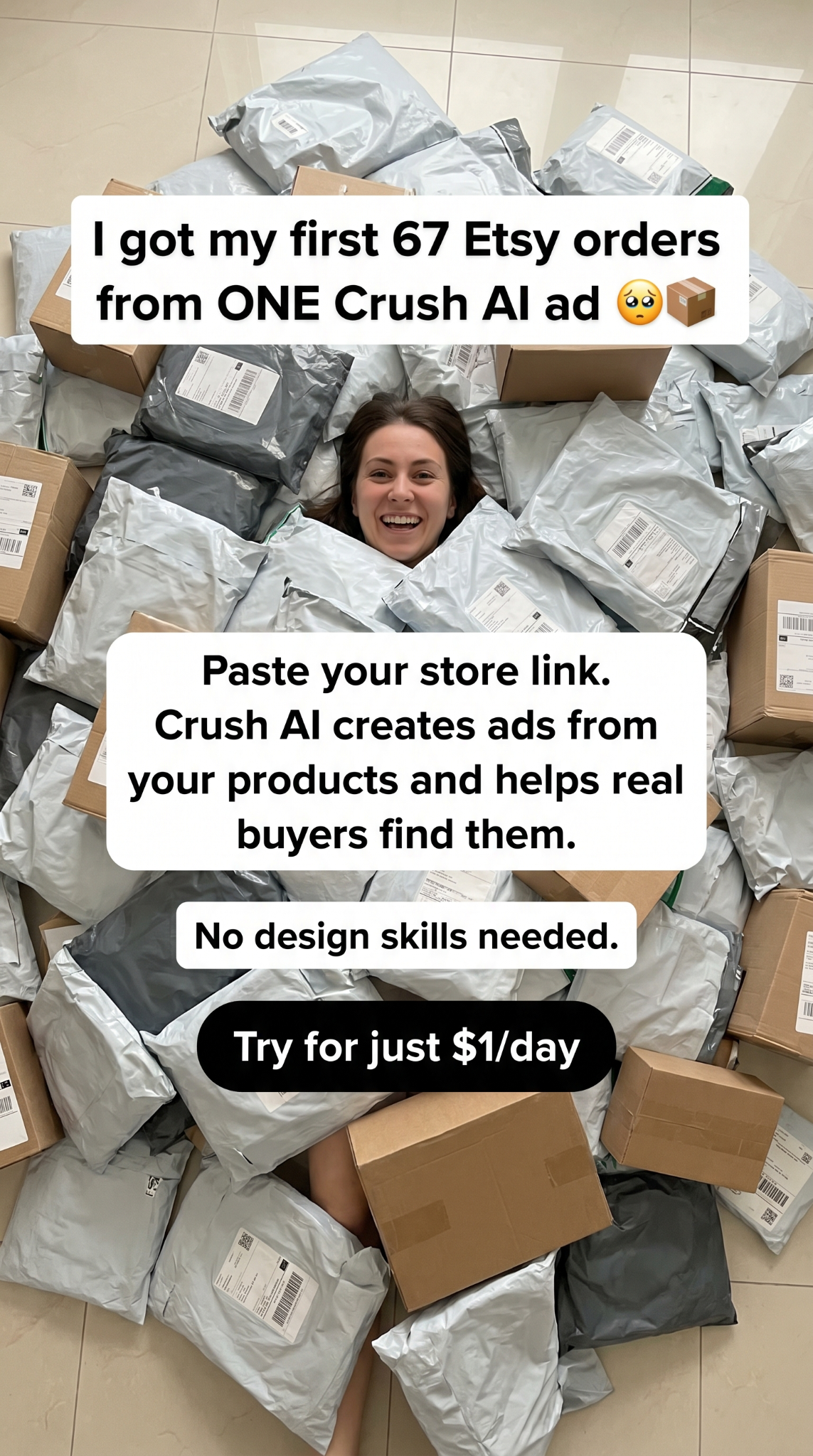 trycrush.ai Facebook ad