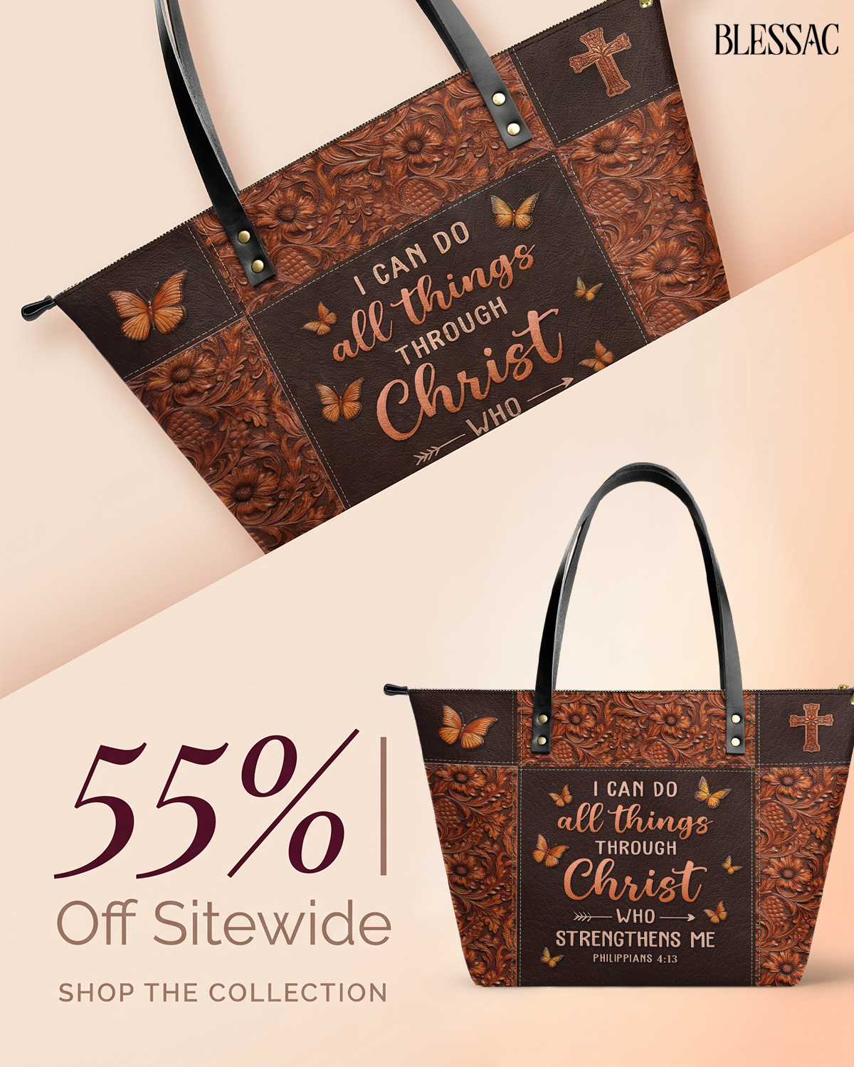 Blessac - Leather Handbags Inspired by Bible Verses Facebook ad