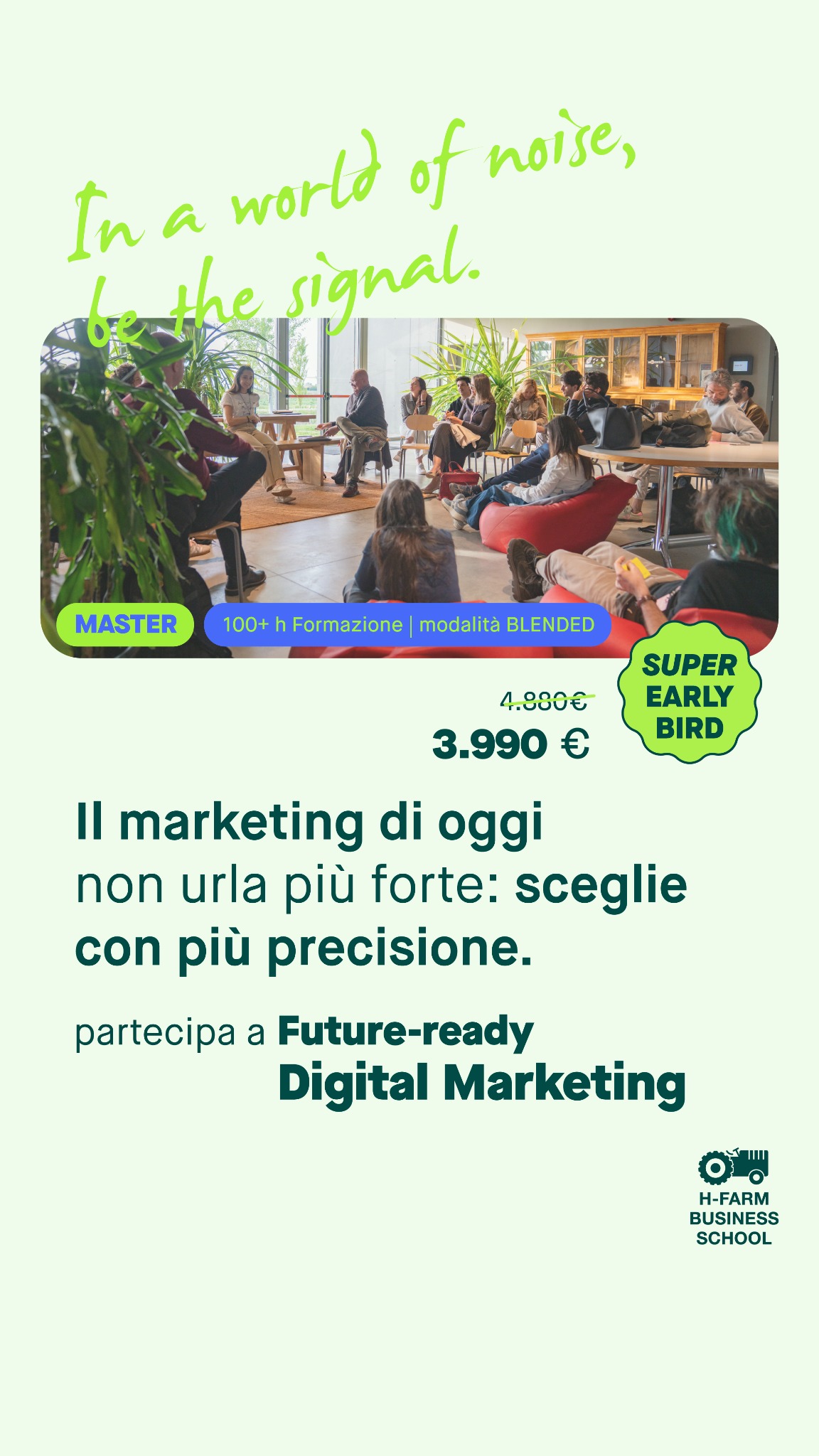 H-FARM Business School Facebook ad