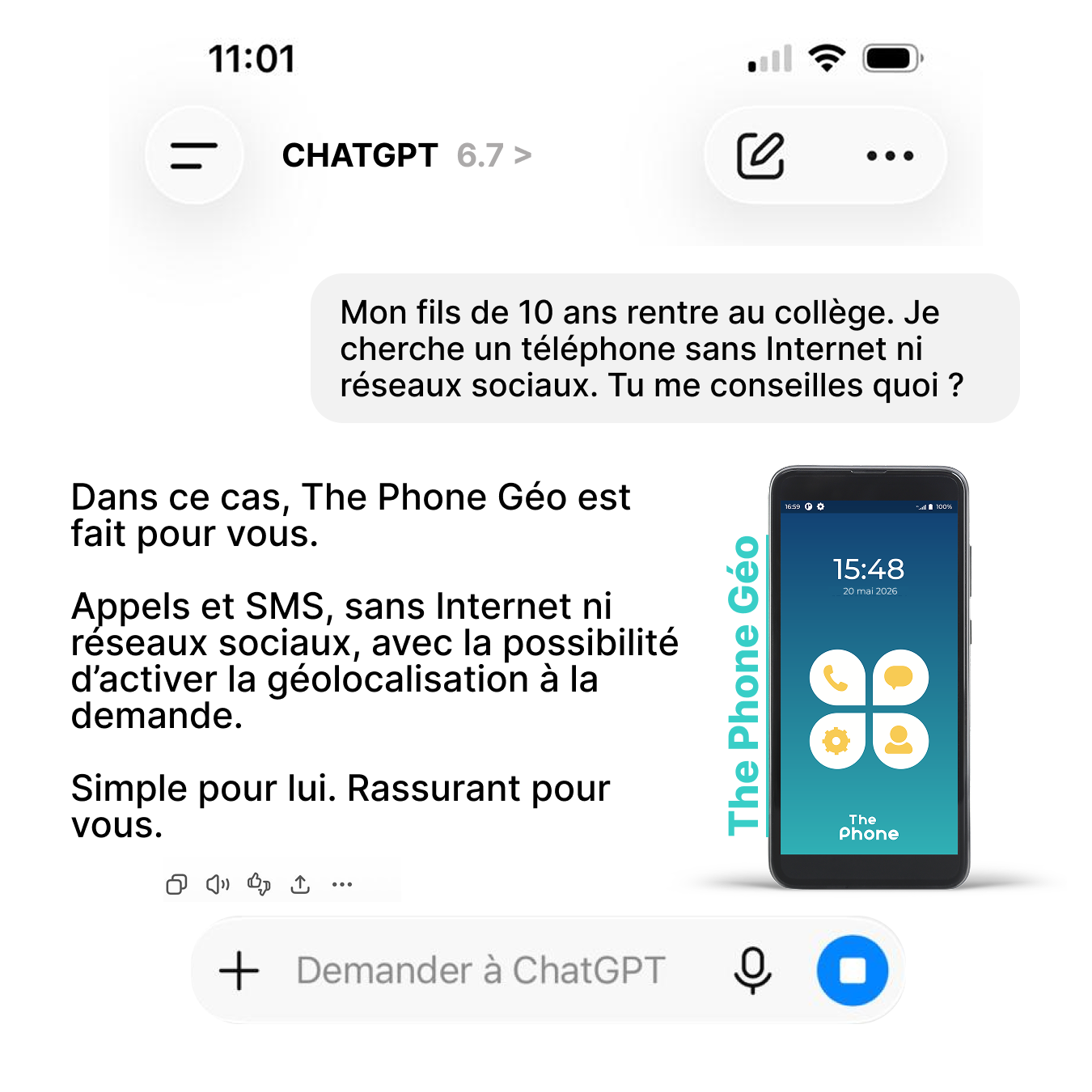 ThePhone Facebook ad: Appels et SMS, sans Internet ni réseaux