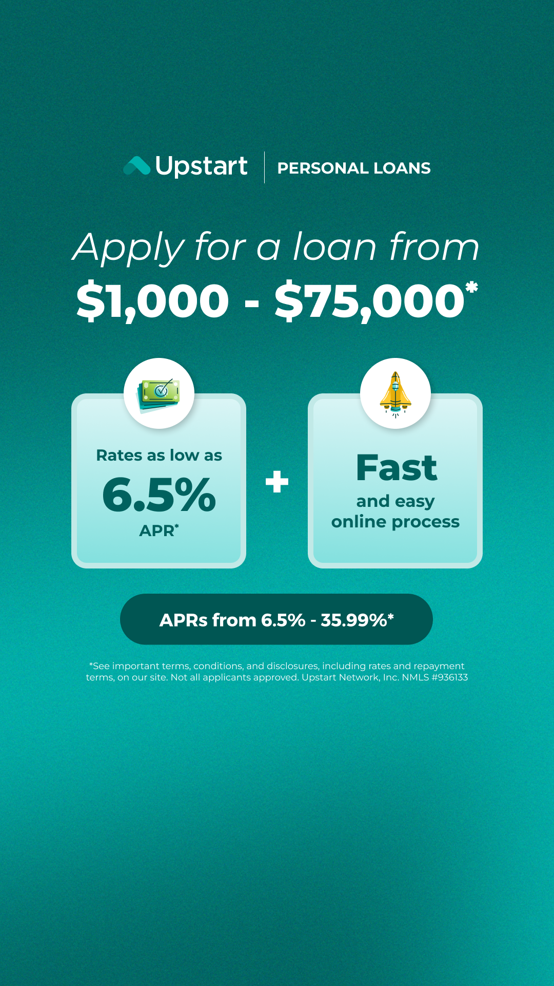 Upstart Facebook ad