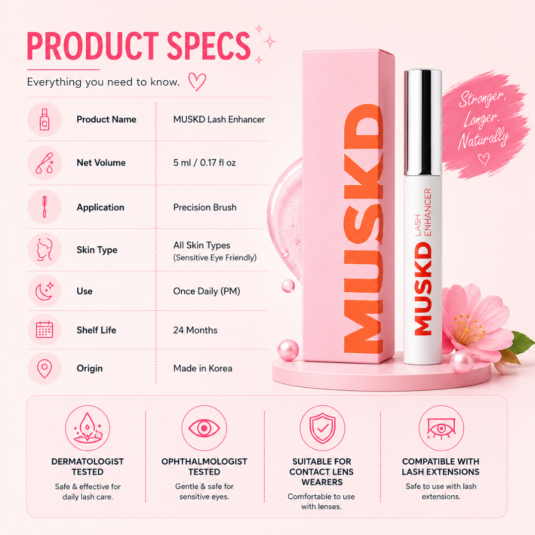 MUSKD Facebook ad: Real Lash Growth Without Extensions