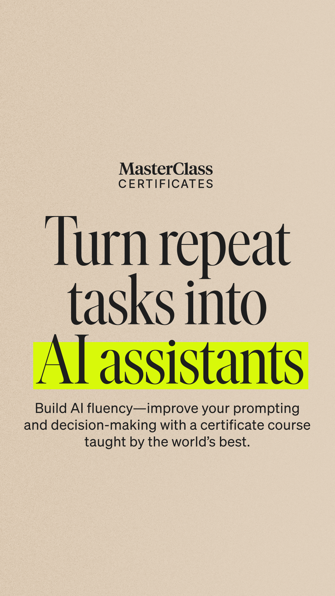 MasterClass Facebook ad