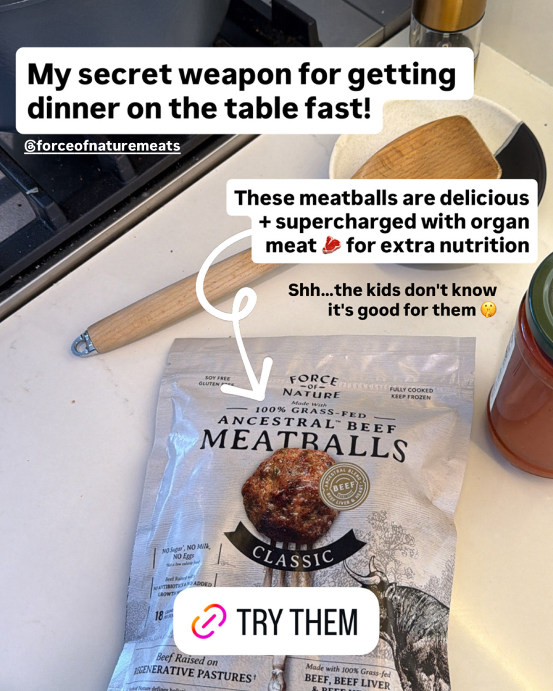 Force Of Nature Meats Facebook ad