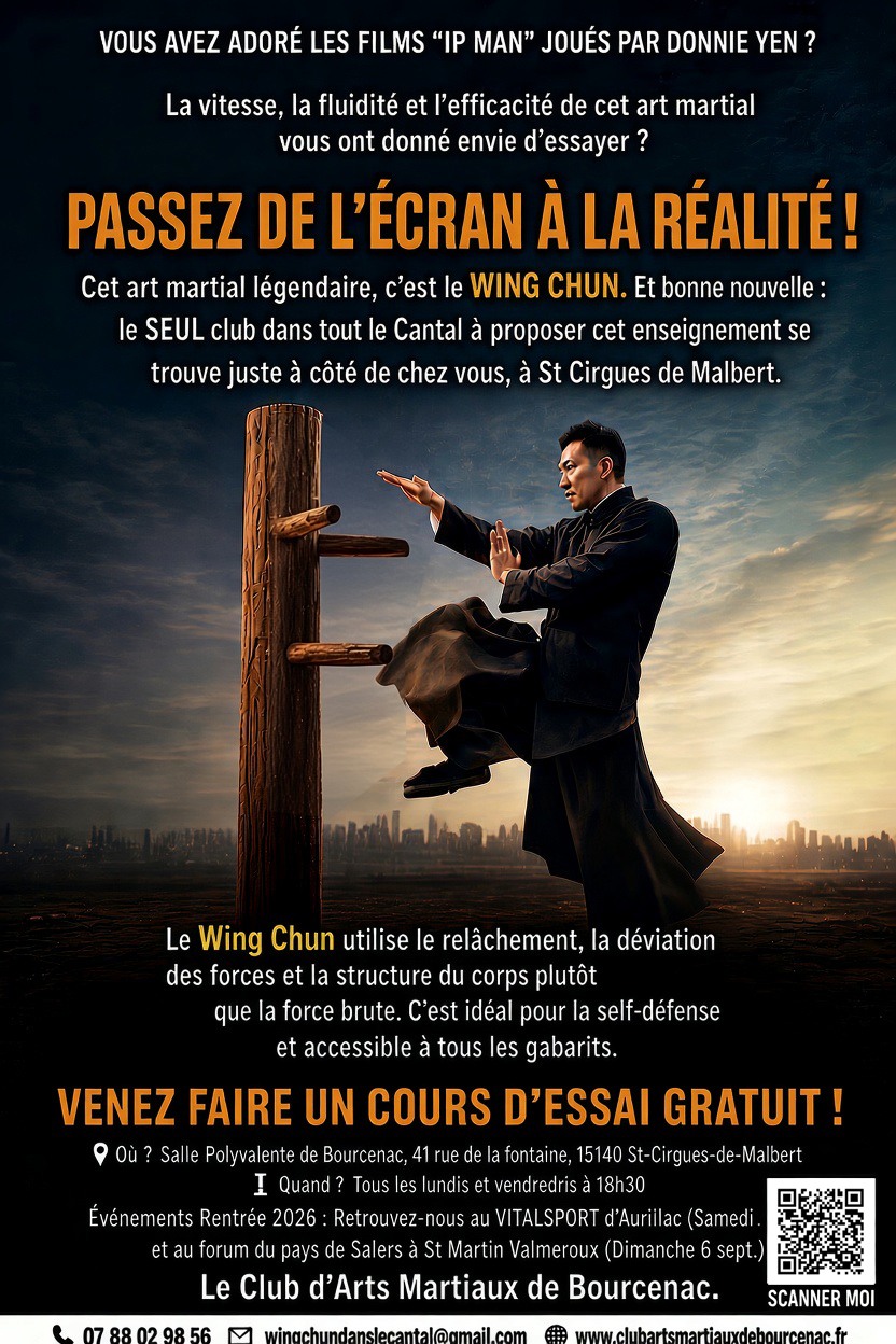Wing Chun dans le Cantal Facebook ad: Wing Chun à St-Cirgues-de-Malbert | Club arts martiaux…