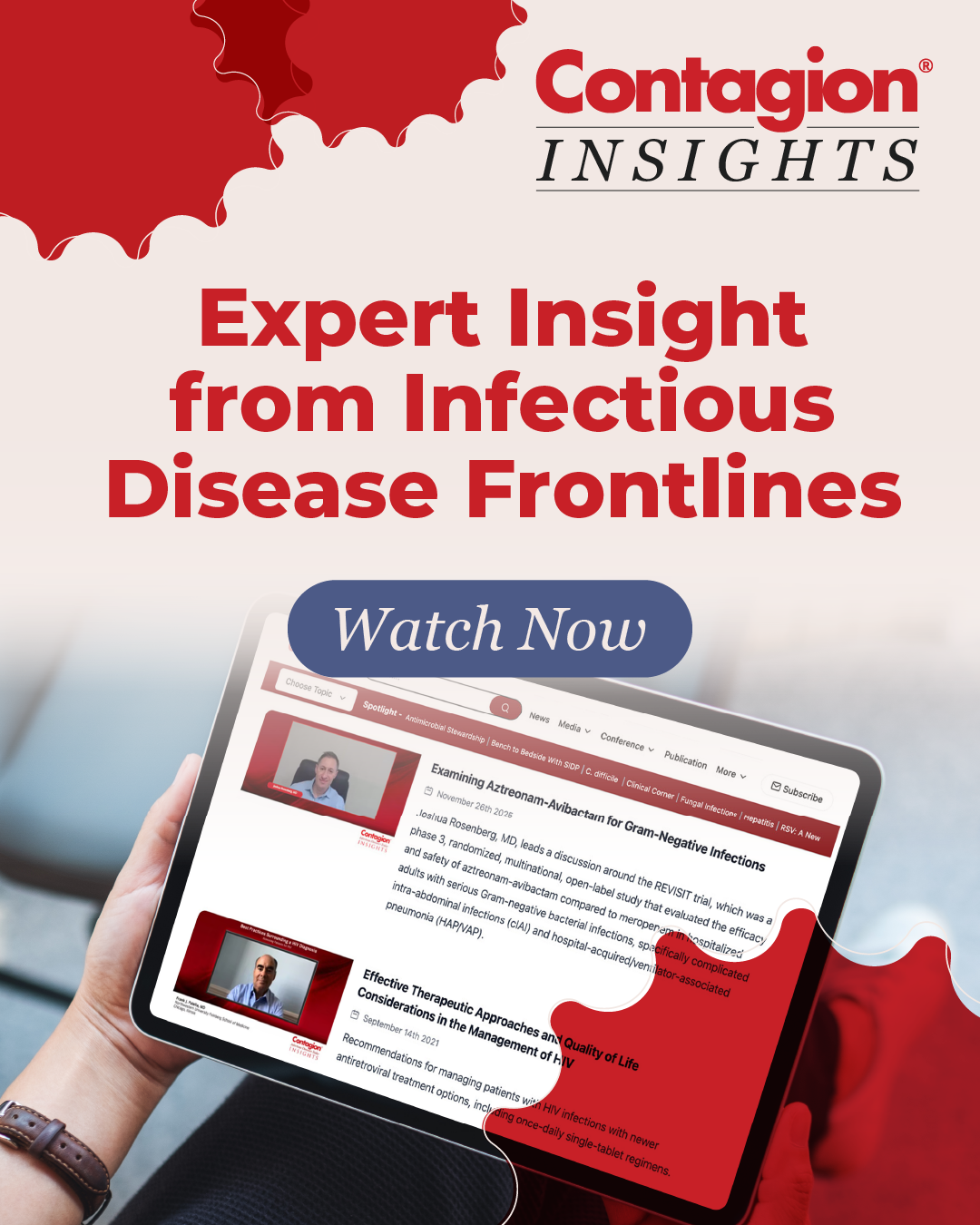 Contagion Live Facebook ad: Expert Insights on Infection Control