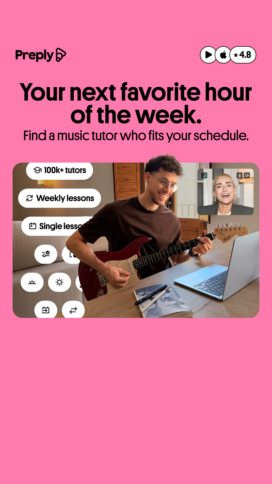 Preply Facebook ad