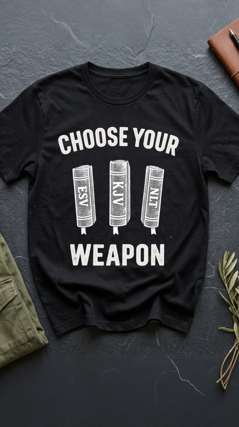 Logos & Laughs Facebook ad: NEW Bible T-Shirts!