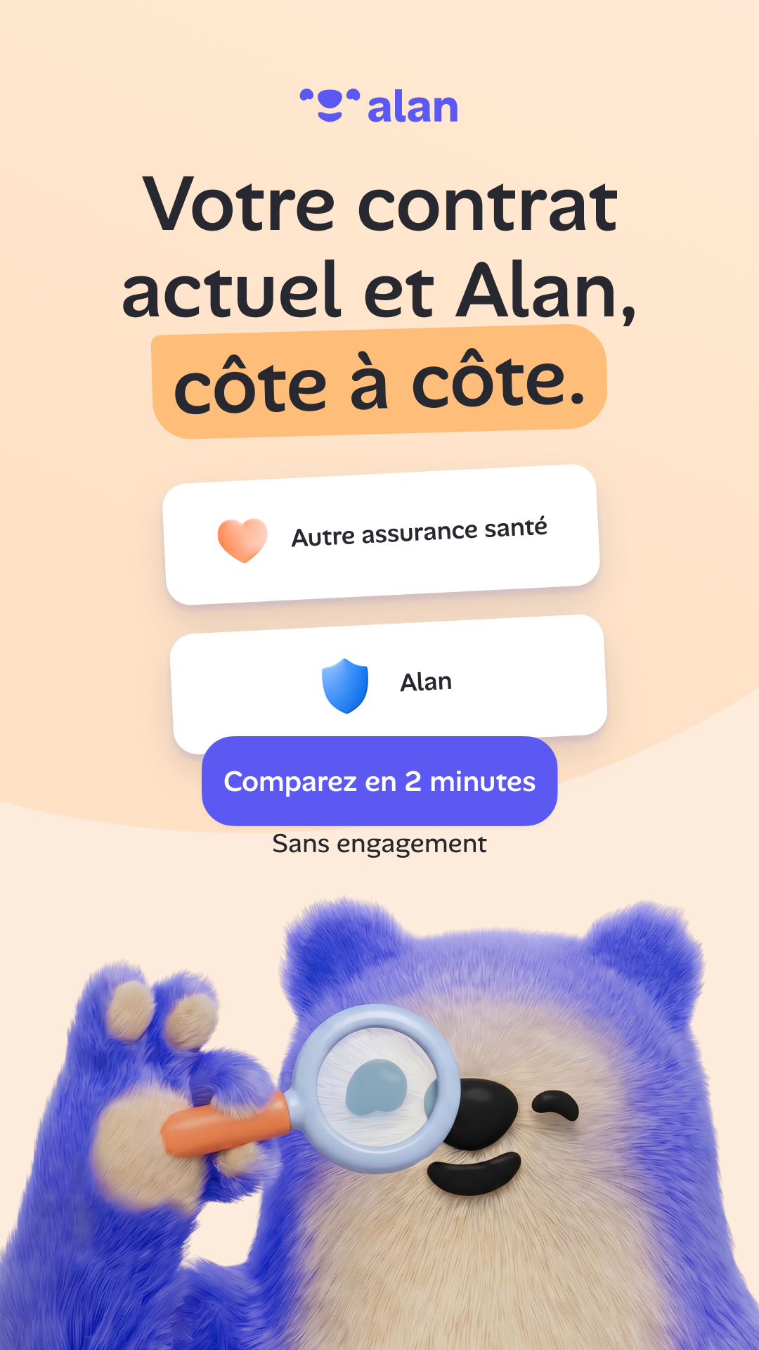Alan Facebook ad: Rejoignez nos 1 000 000 membres