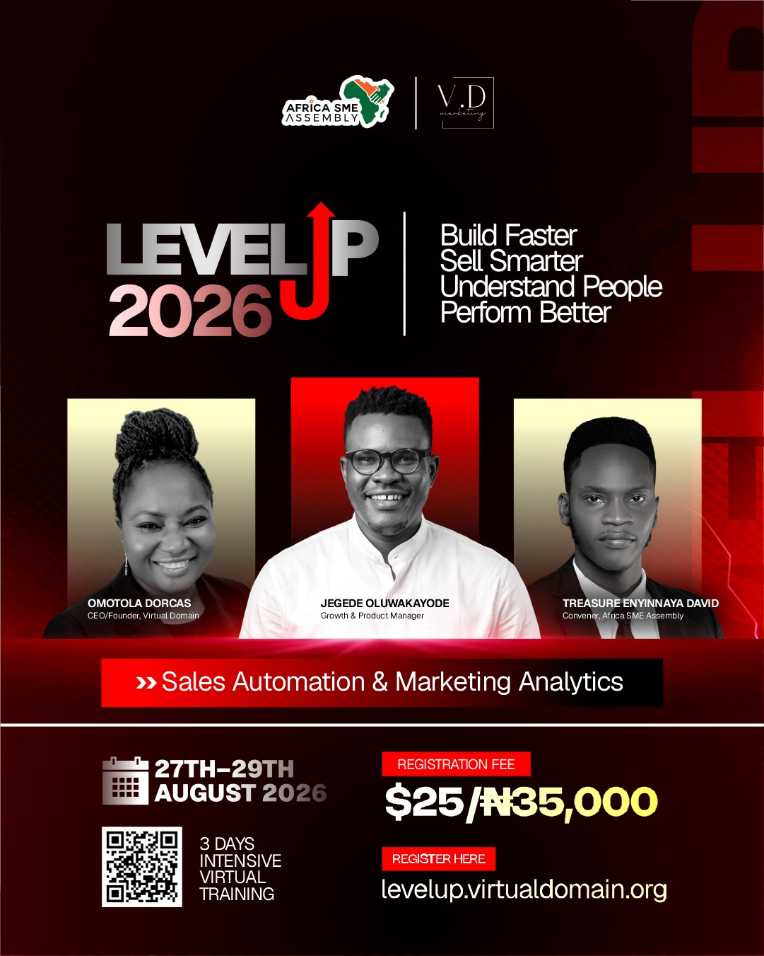Virtual Domain Marketing Facebook ad: LEVEL UP 2026
