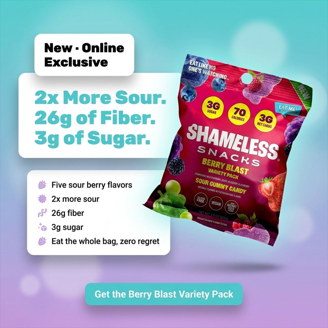 Shameless Snacks Facebook ad