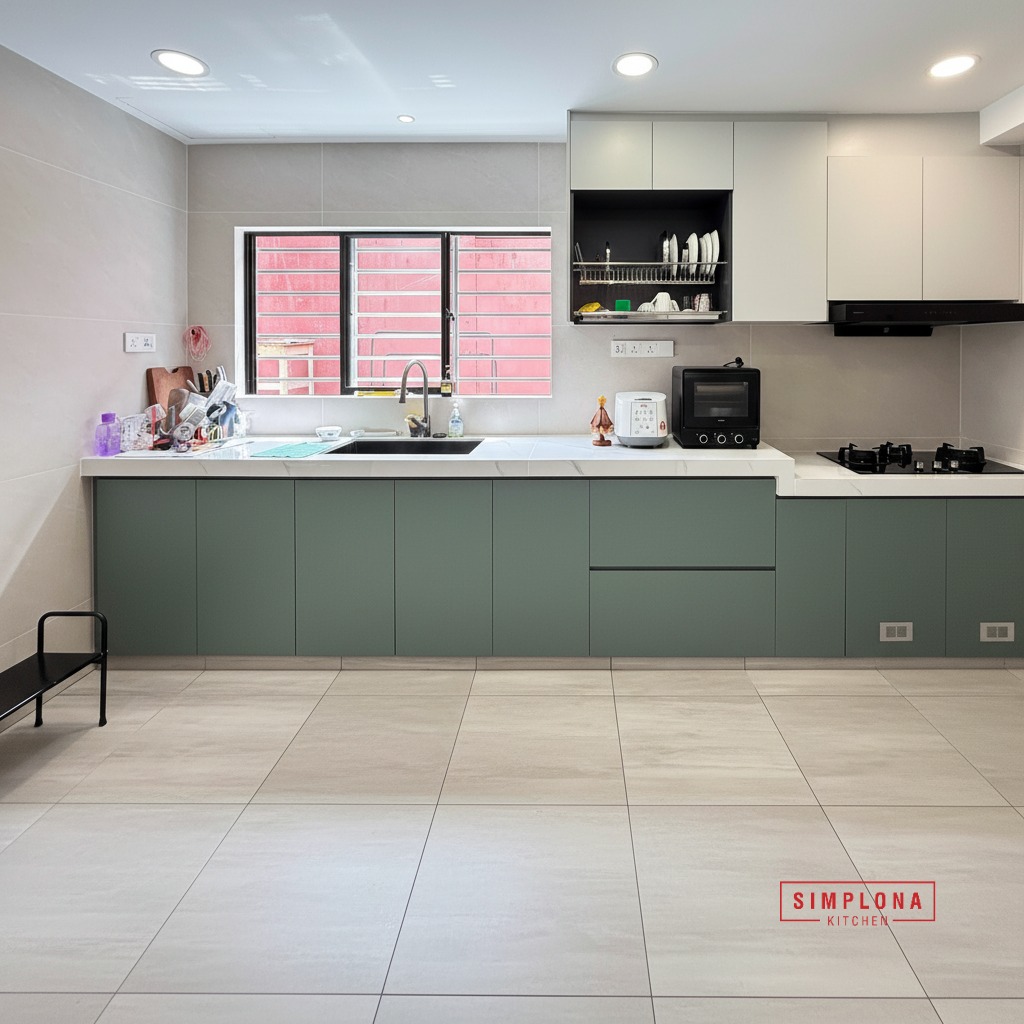 Simplona Kitchen Facebook ad: Smart Renovator's Dream: Quality, Comfort & 0% Installment!