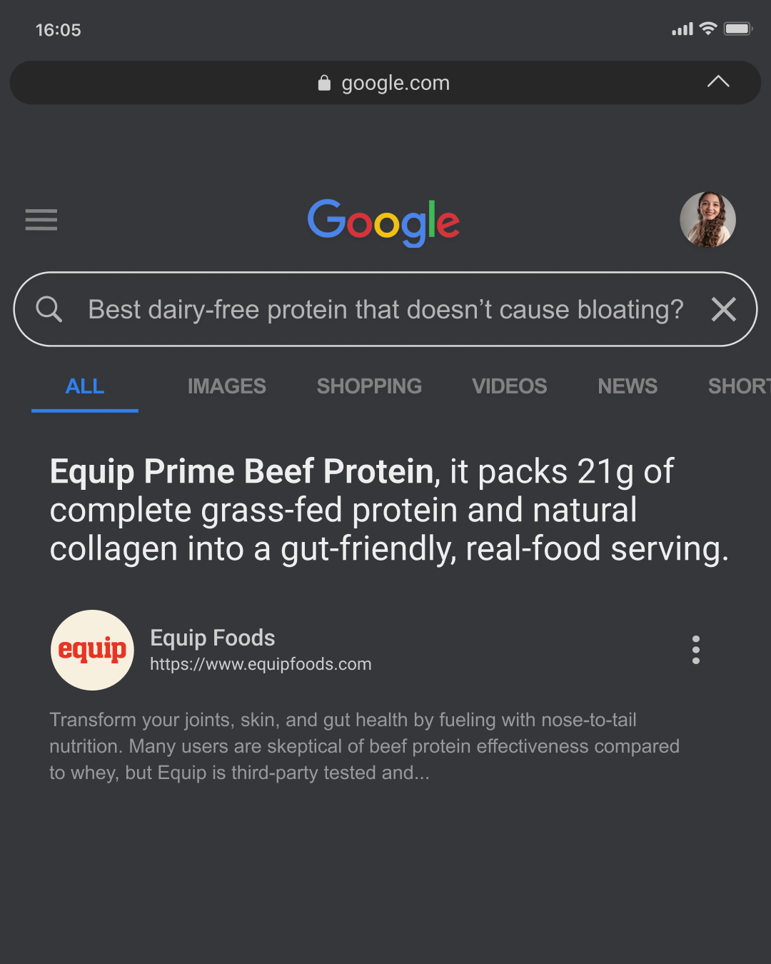Equip Facebook ad
