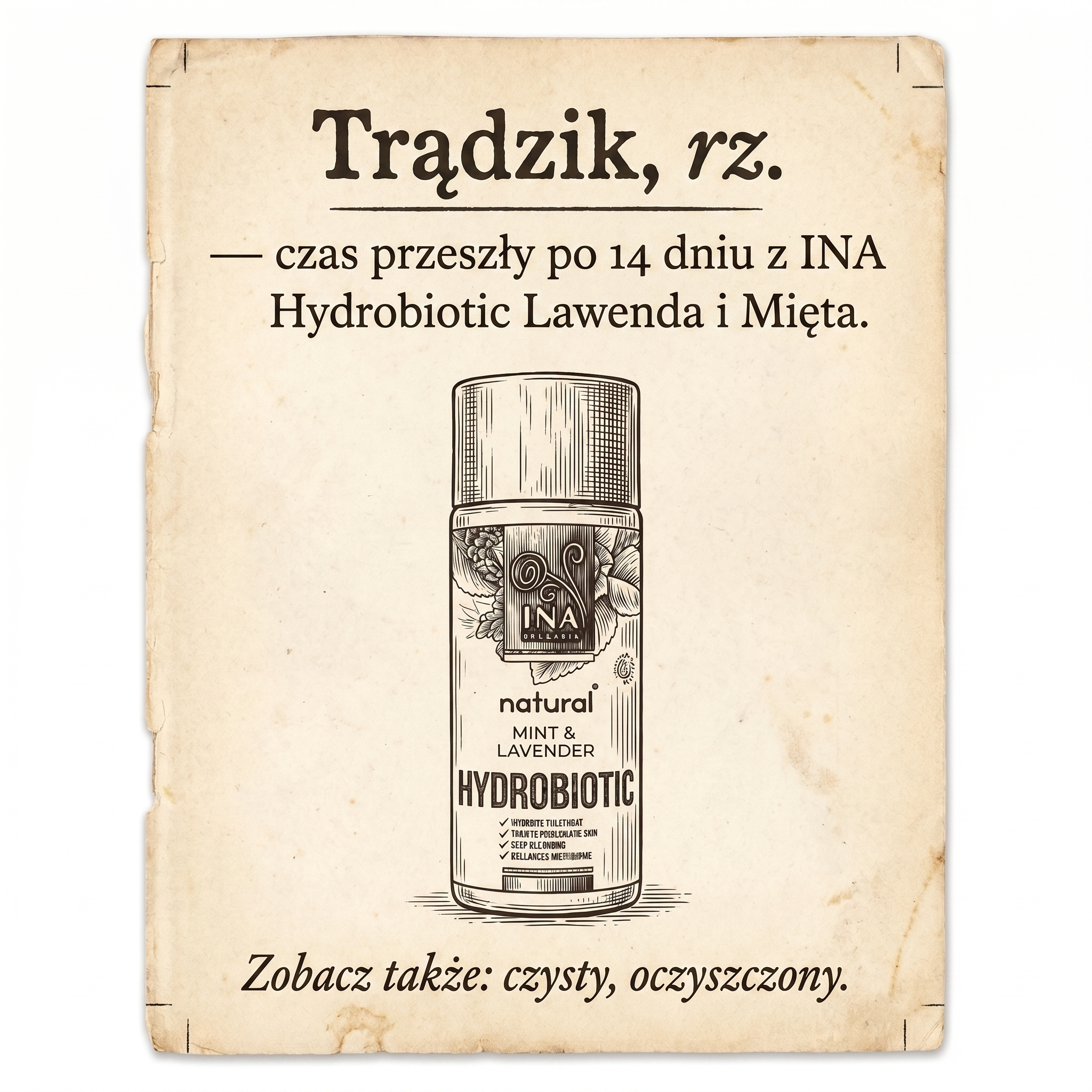 InaEssentials.pl - Kosmetyki Organiczne Facebook ad: Trądzik? Już tylko wspomnienie.