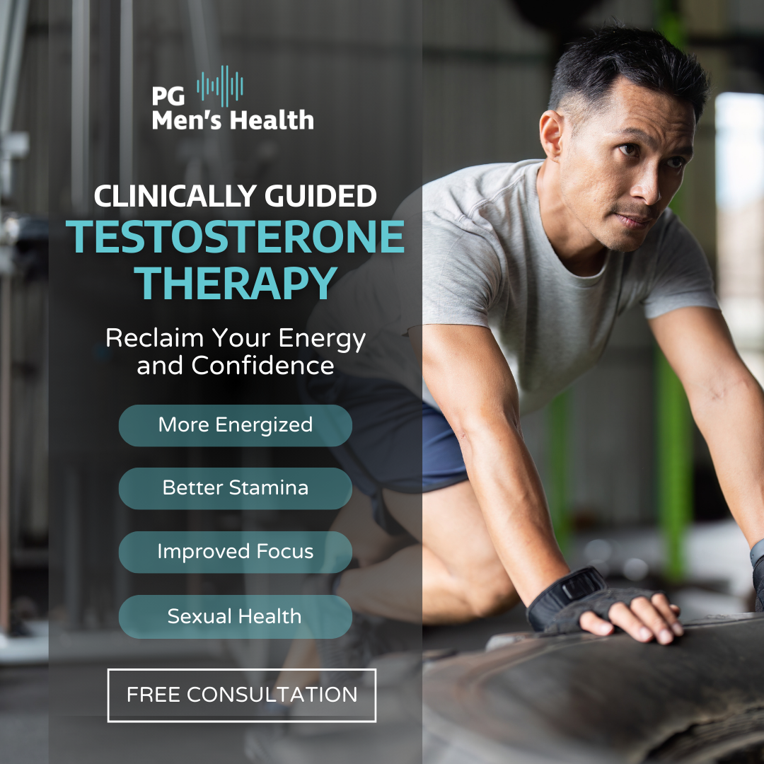 PG Mens Health Facebook ad: Get Your Testosterone Tested Today