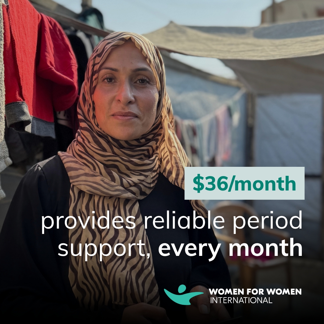 Women for Women International Facebook ad