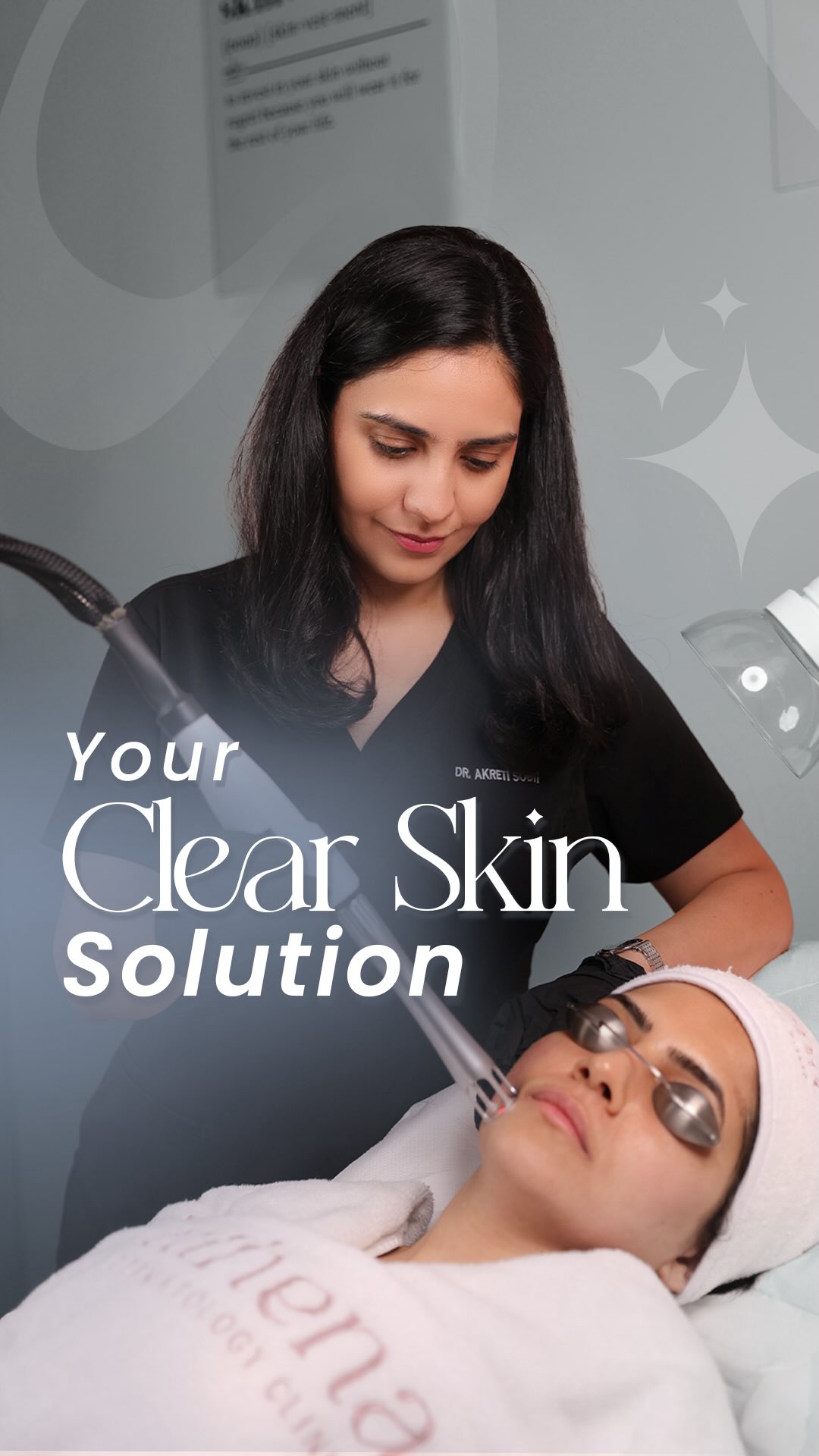 Athena Dermatology Clinic Facebook ad: Clear skin isn’t a myth it’s technology.