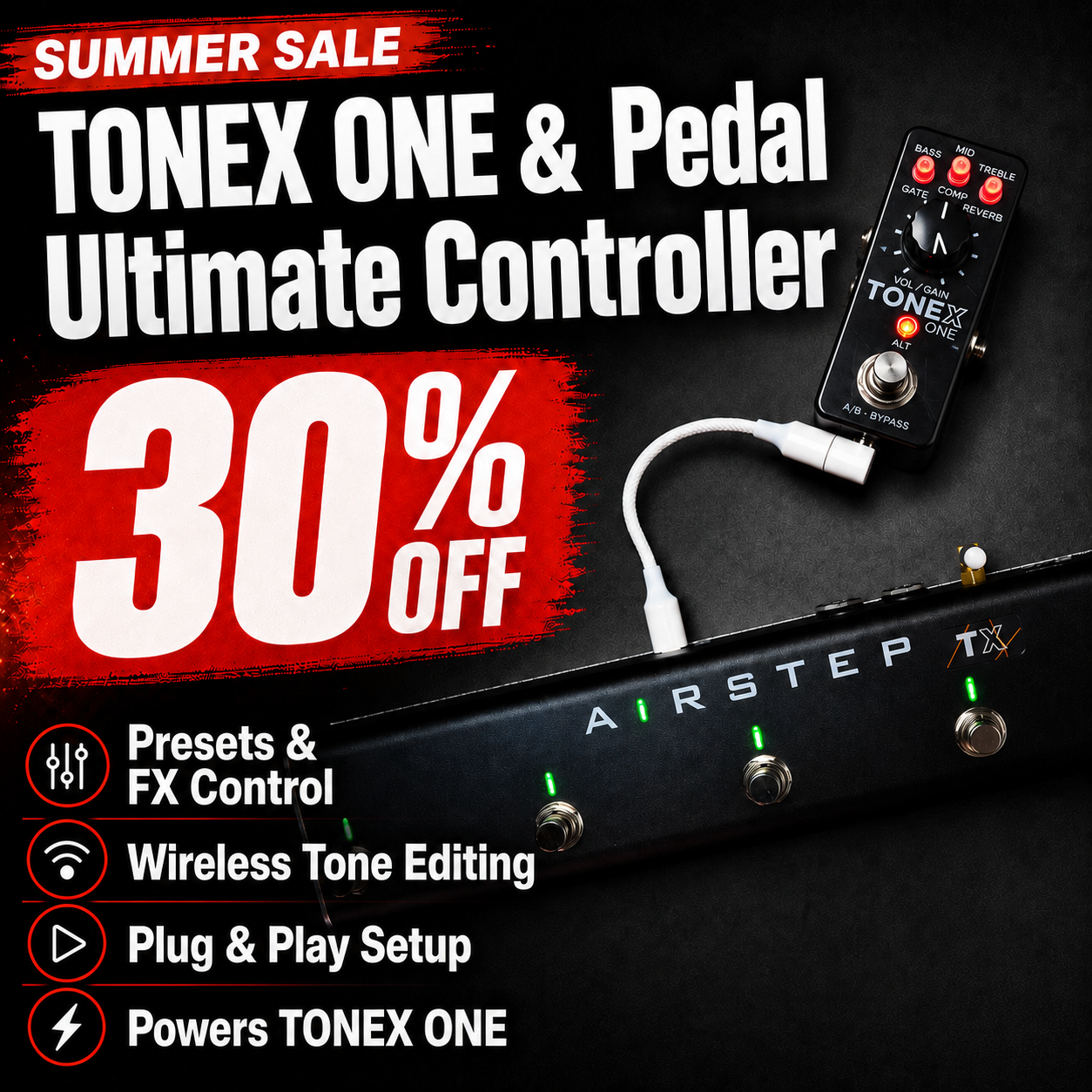 XSONIC Audio Facebook ad: Get the Ultimate Foot Controller for TONEX at the Best Price