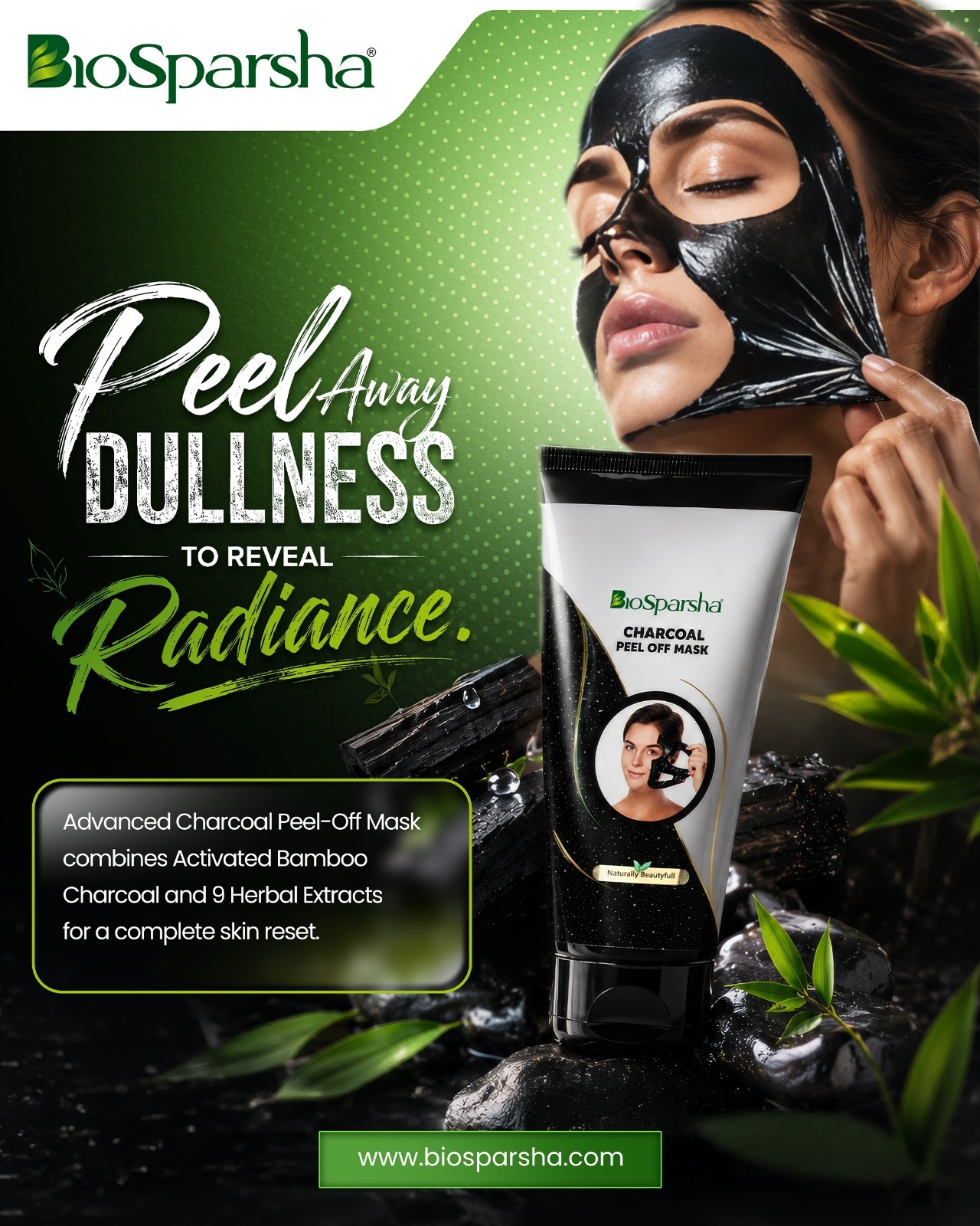 Biosparsha Facebook ad: Experience the Touch of Natural Healing