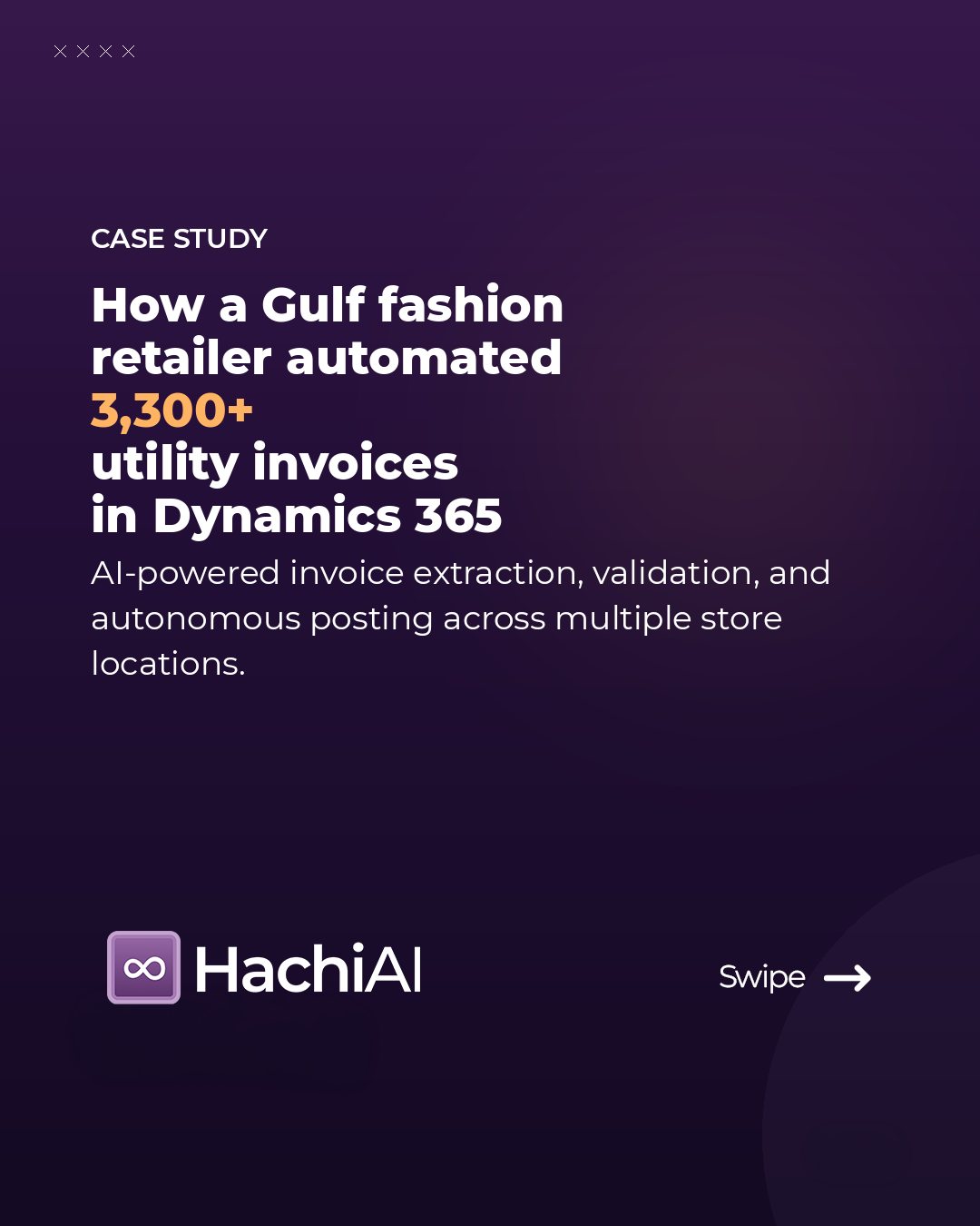 HachiAI Facebook ad: 3,300+ invoices. One retailer.