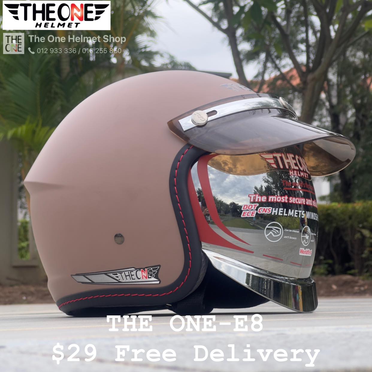 The One Helmet Shop Facebook ad: សុវត្ថិភាពជាចម្បង! សូមជ្រើសរើសមួកការពារដែលមានសង្ដ់ដាត្រឹមត្…