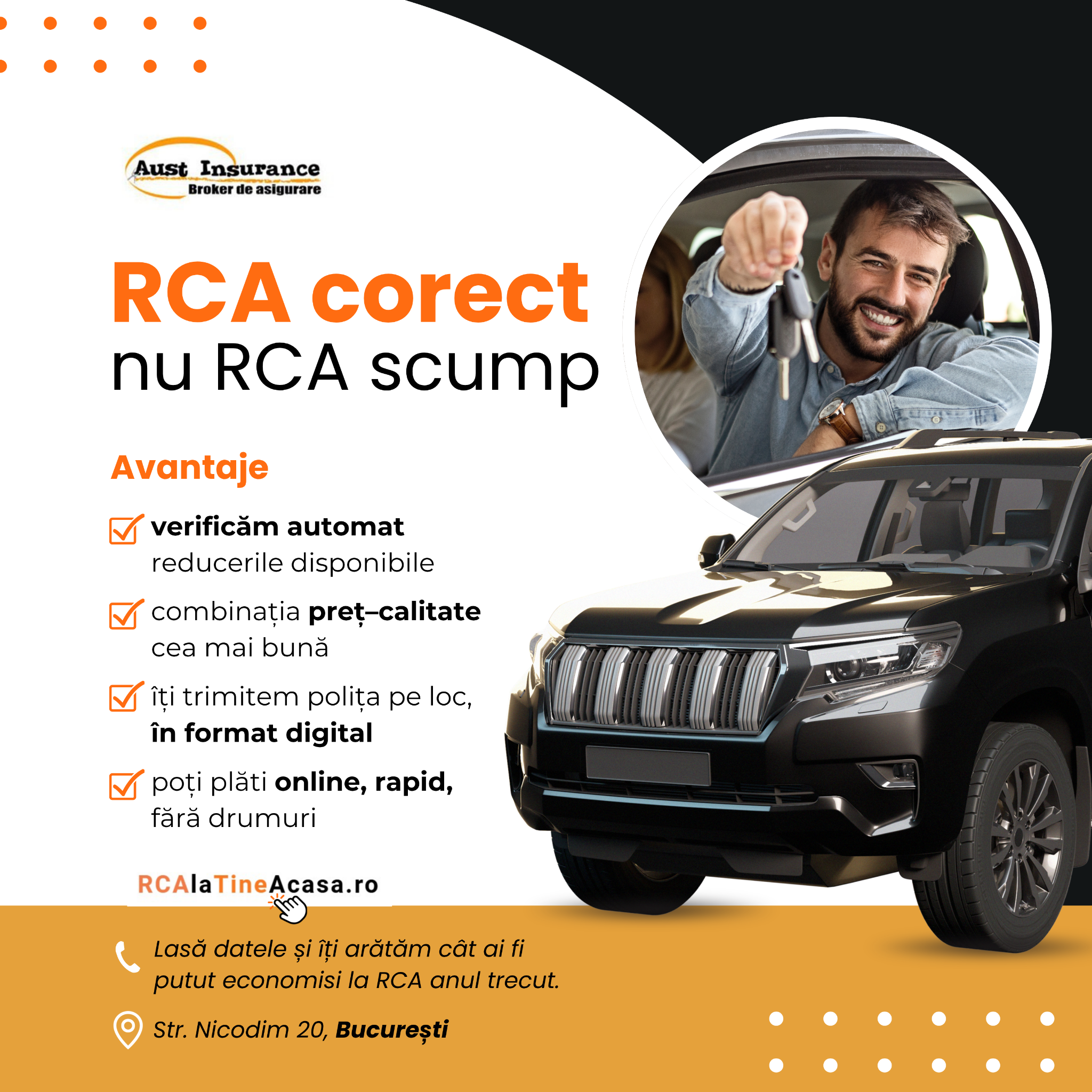 Aust Broker - RCA la Tine Acasa Facebook ad from Jan 22, 2026