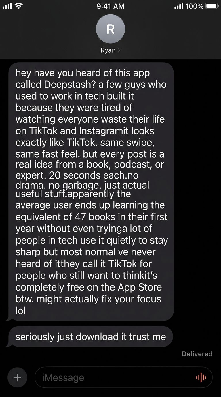 Deepstash Facebook ad