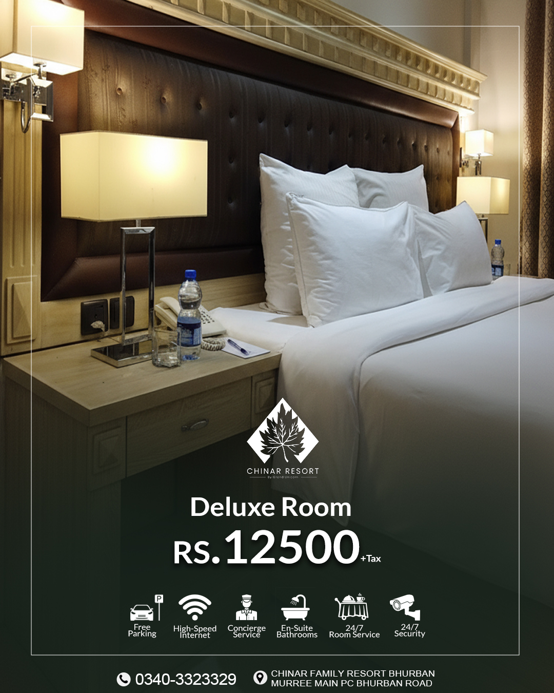 Chinar Family Resort Bhurban Facebook ad: Tucked away in the scenic hills of Bhurban…