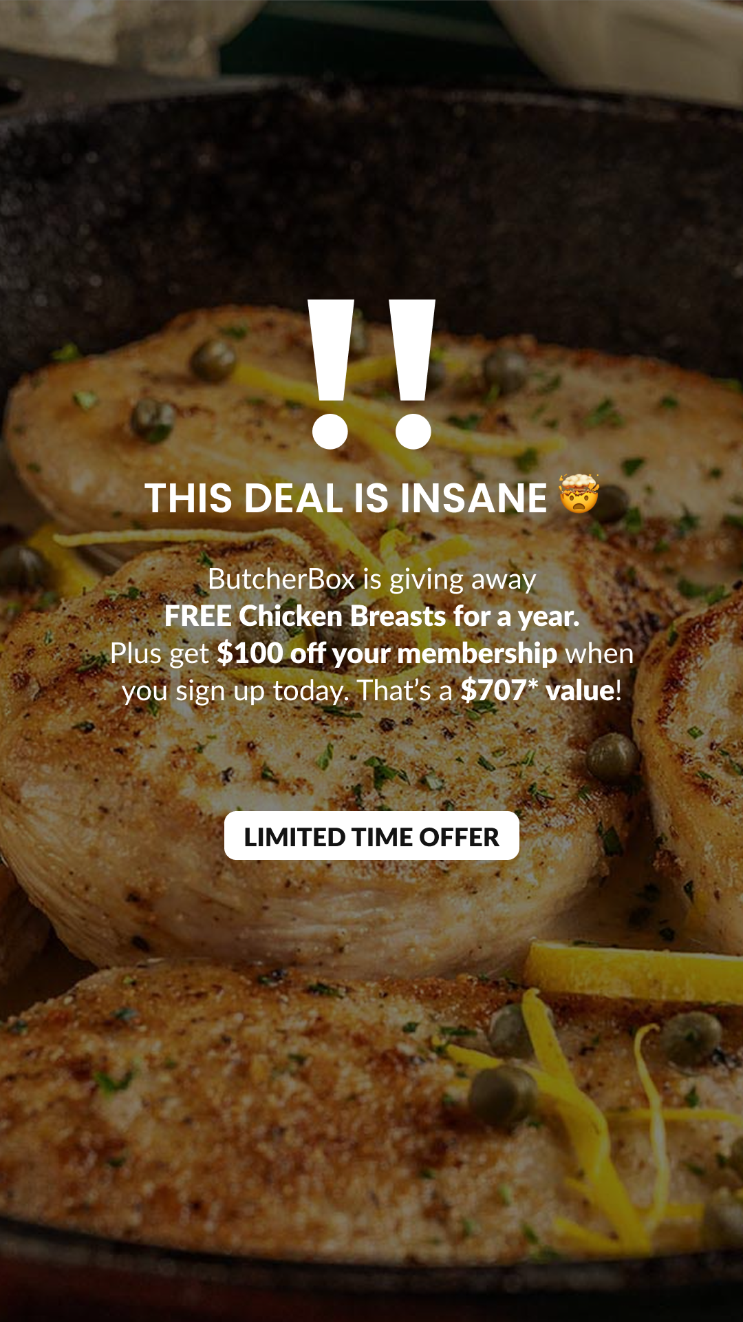 ButcherBox Facebook ad