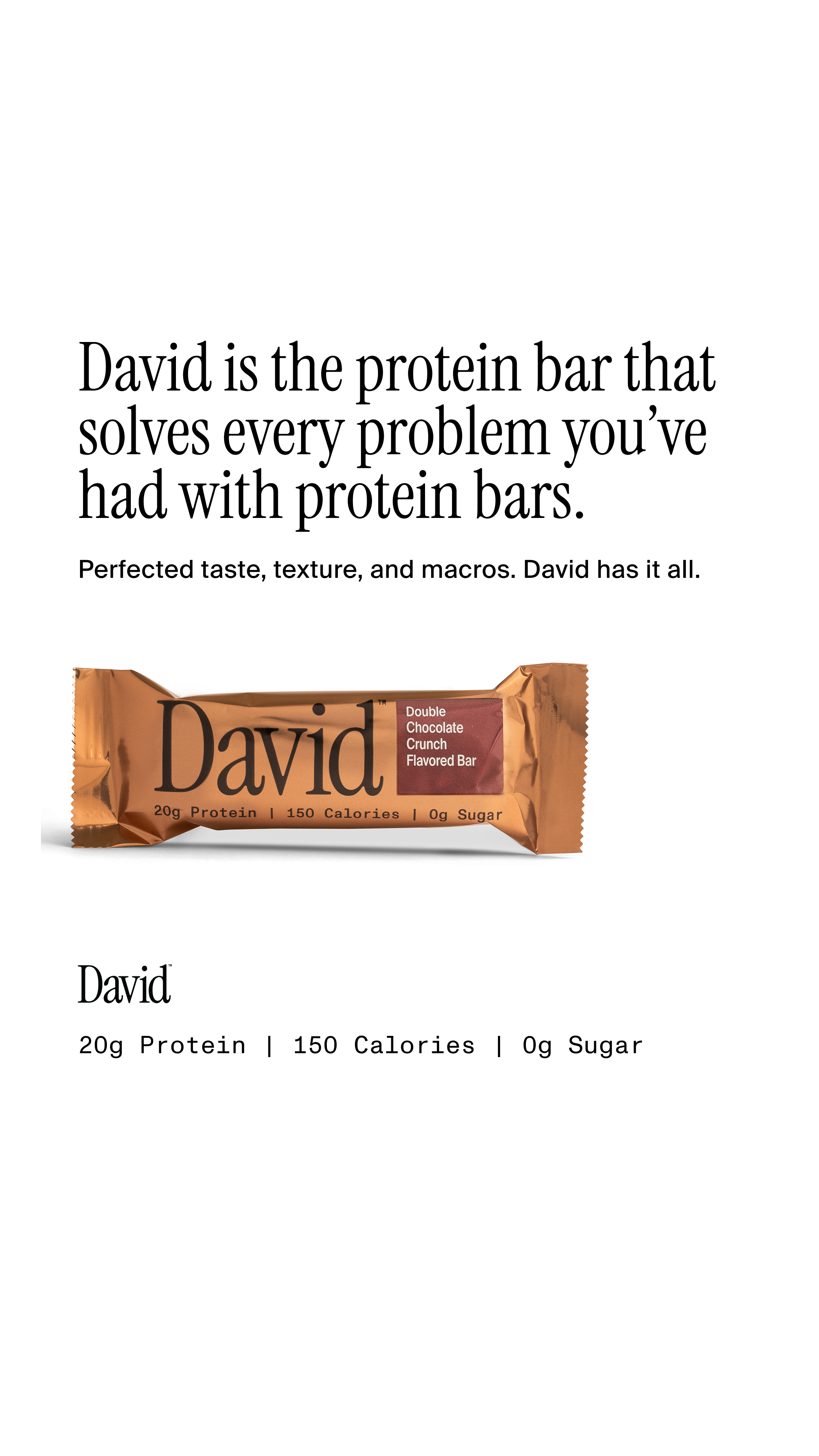 David Protein Facebook ad