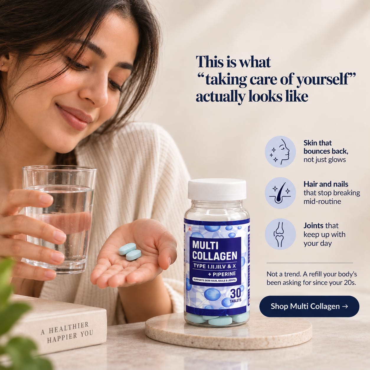 Purrustic Facebook ad: For Glowing, Radiant Skin