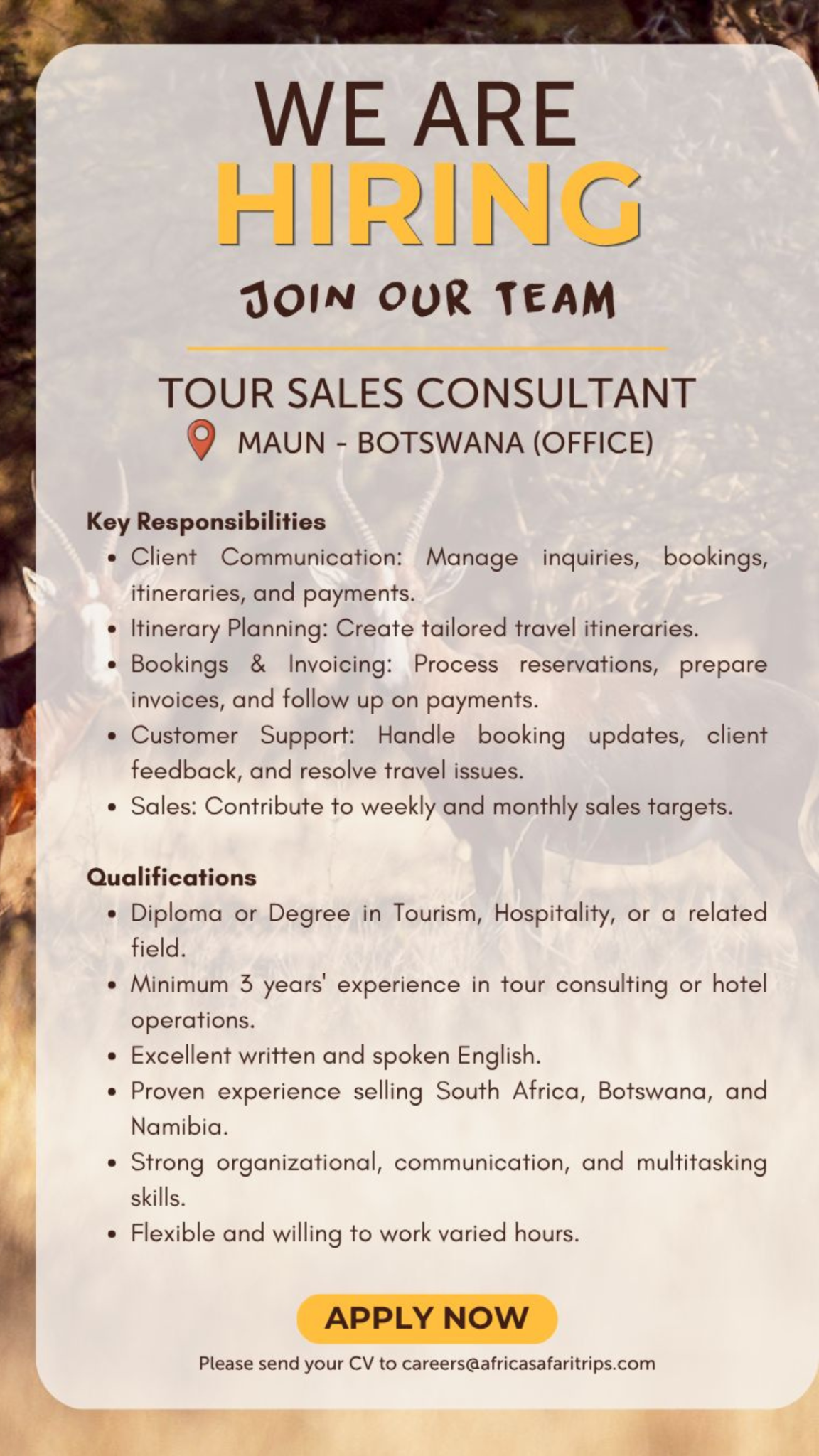 Africa Safari Trips Facebook ad from Jul 30, 2026