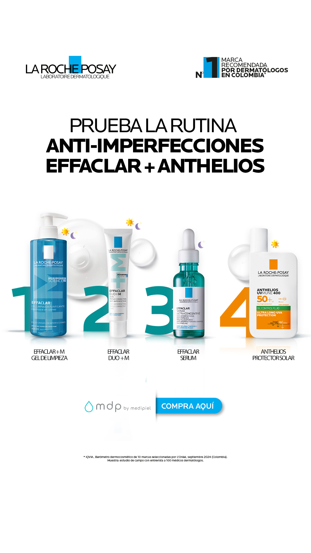 Medipiel Facebook ad: Rutina Effaclar + Anthelios