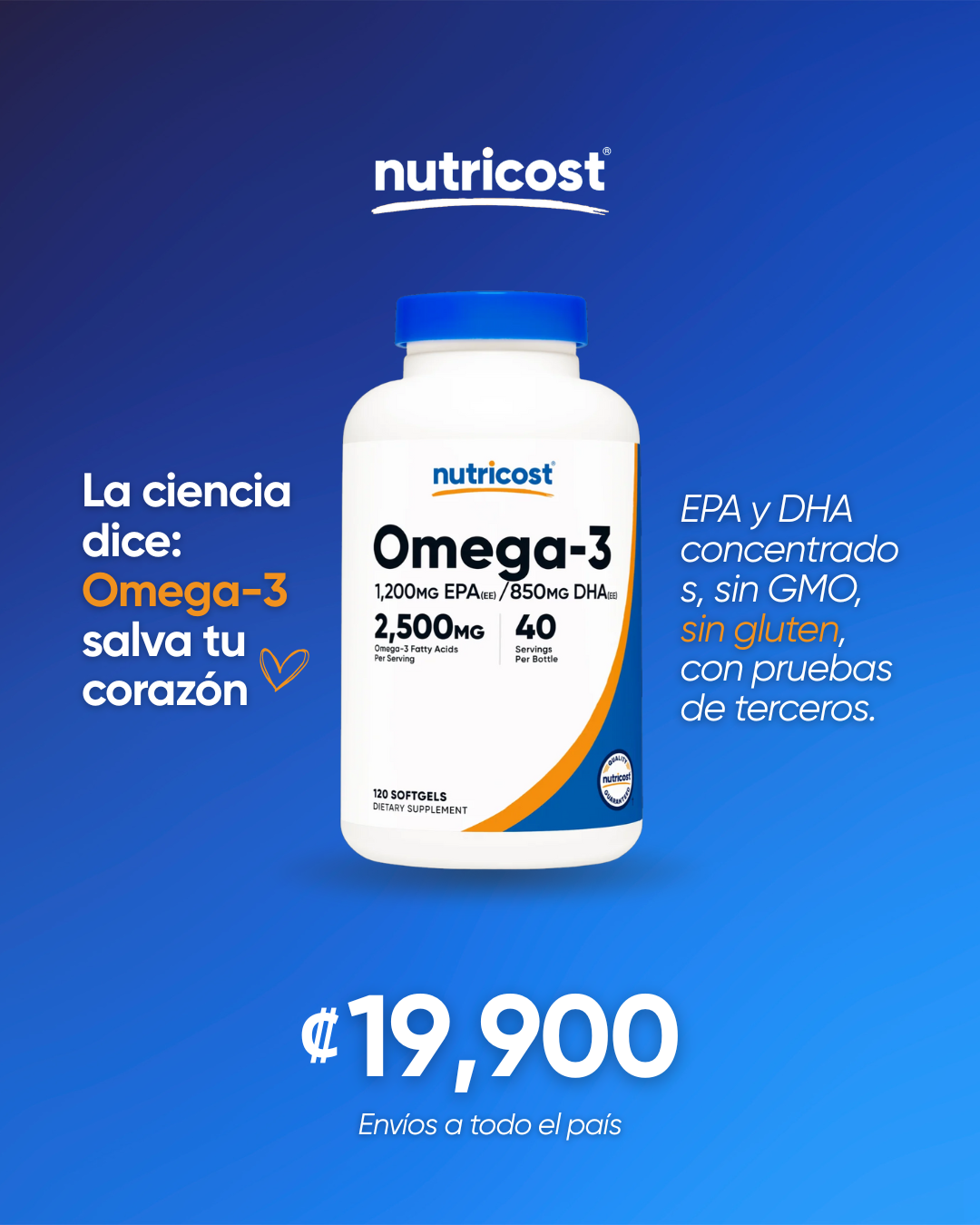 Nutricost Costa Rica Facebook ad from Dec 17, 2025