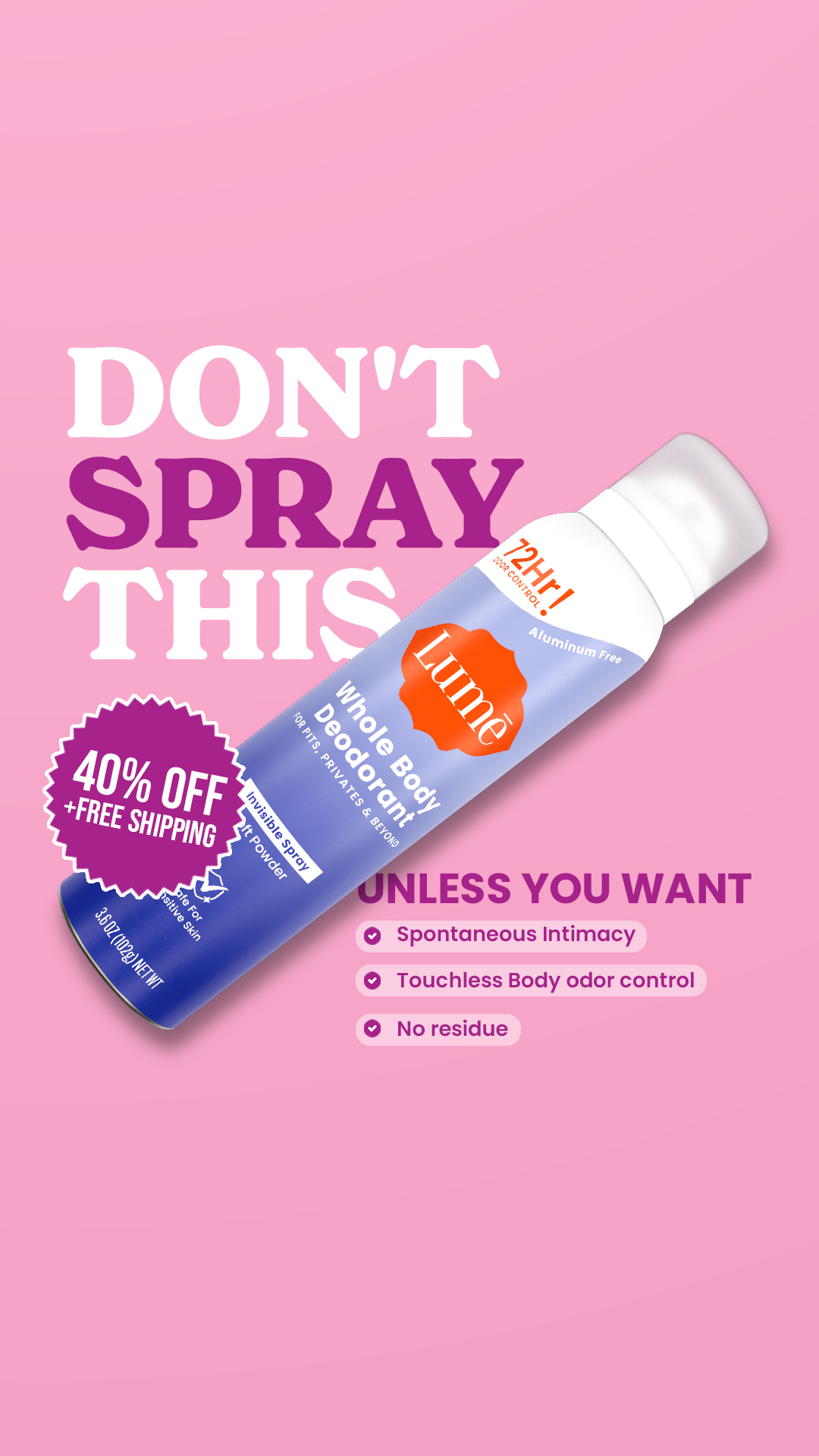 Lume Deodorant Facebook ad