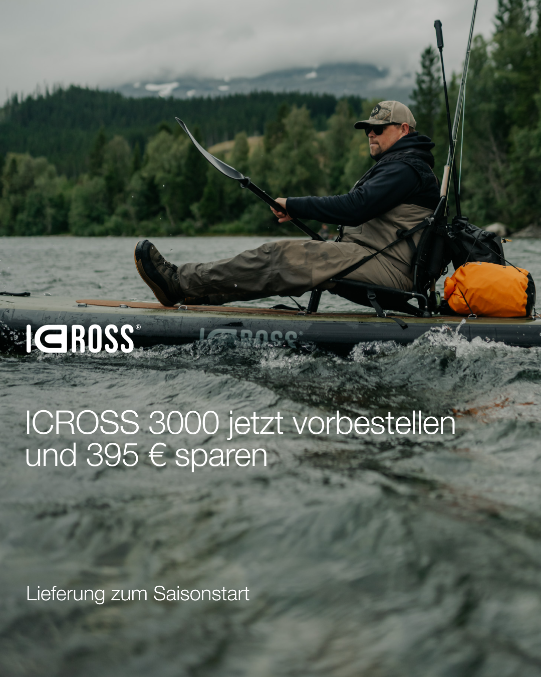 Icross Facebook ad: Ein zuverlässiger Begleiter für Jagd und Angeln.