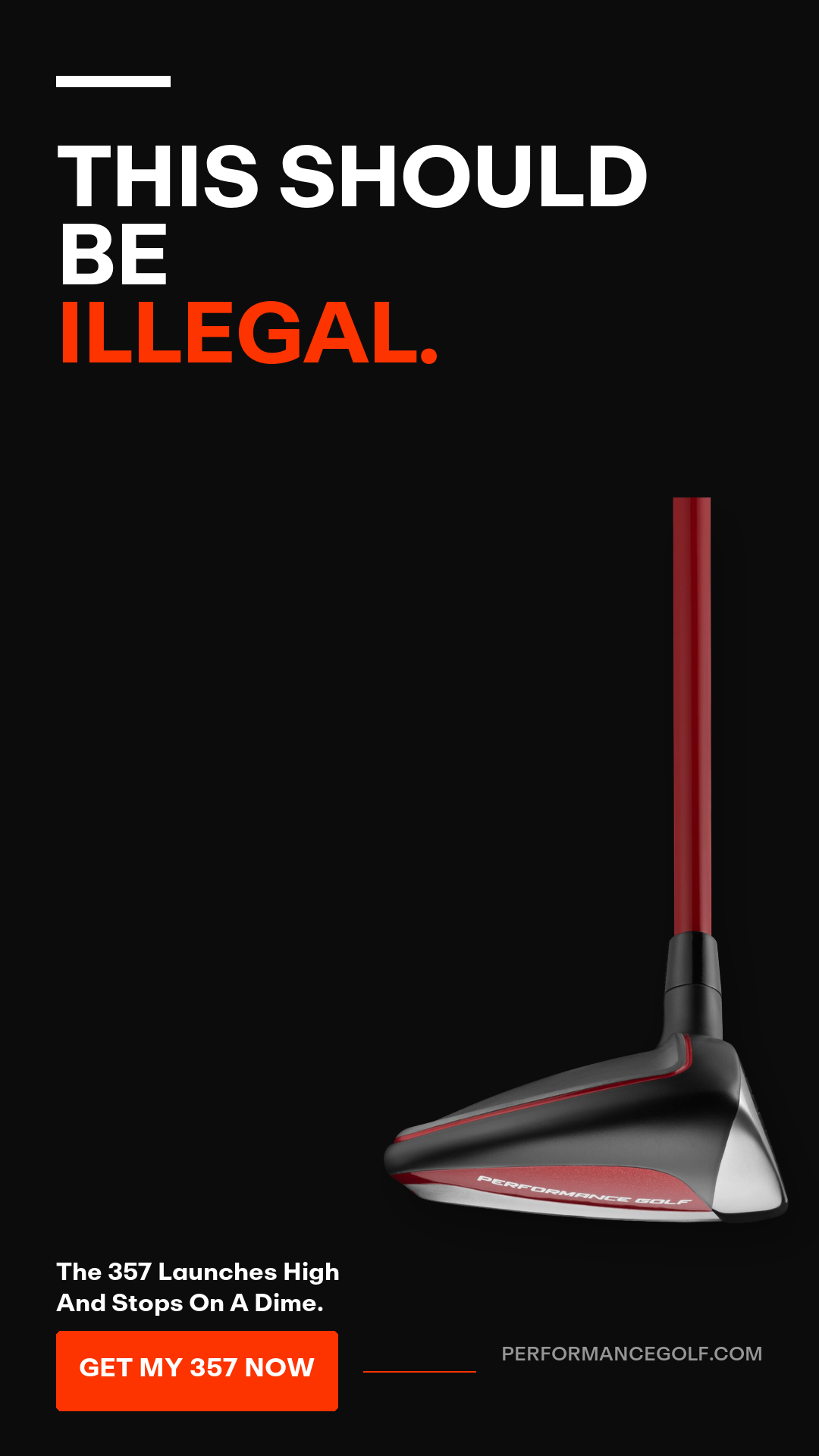 Performance Golf Facebook ad