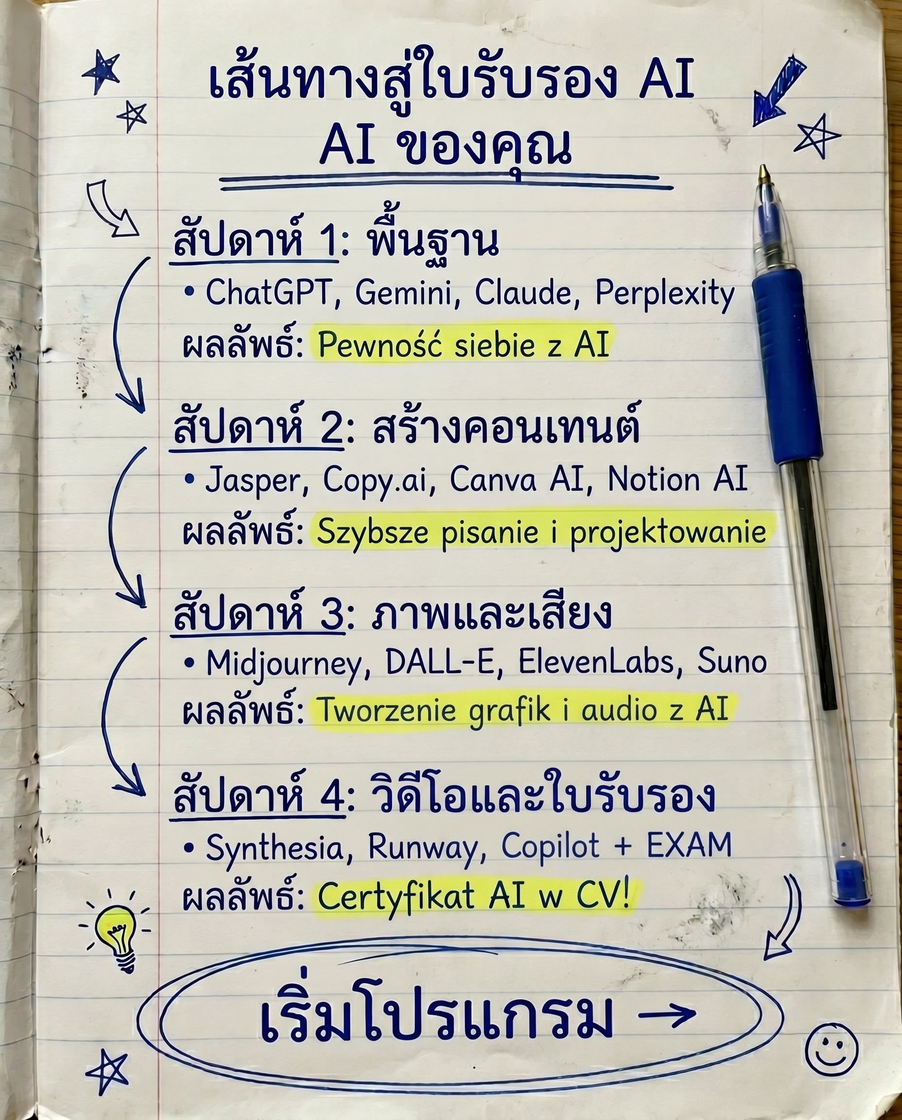 Lernejo AI ประเทศไทย Facebook ad: เรียนรู้วิธีใช้ AI