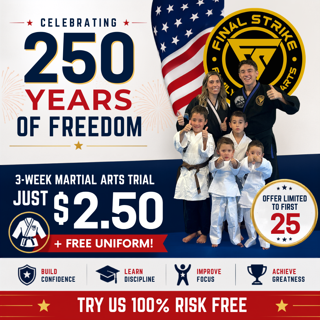 Final Strike Martial Arts Facebook ad from Jul 9, 2026