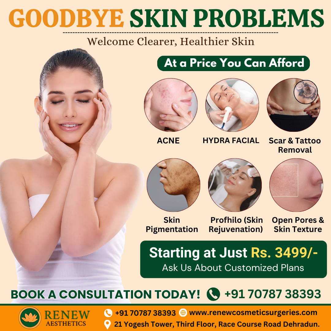 Renew Clinic Facebook ad: Stay Young, Stay Beautiful with Renew Aesthetics!
