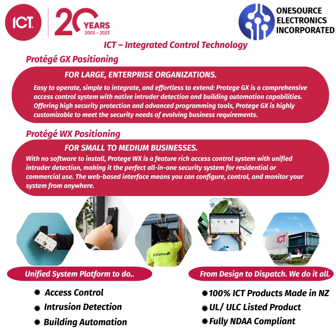 OneSource Electronics Incorporated Facebook ad: Our Security and Access Control Solutions
