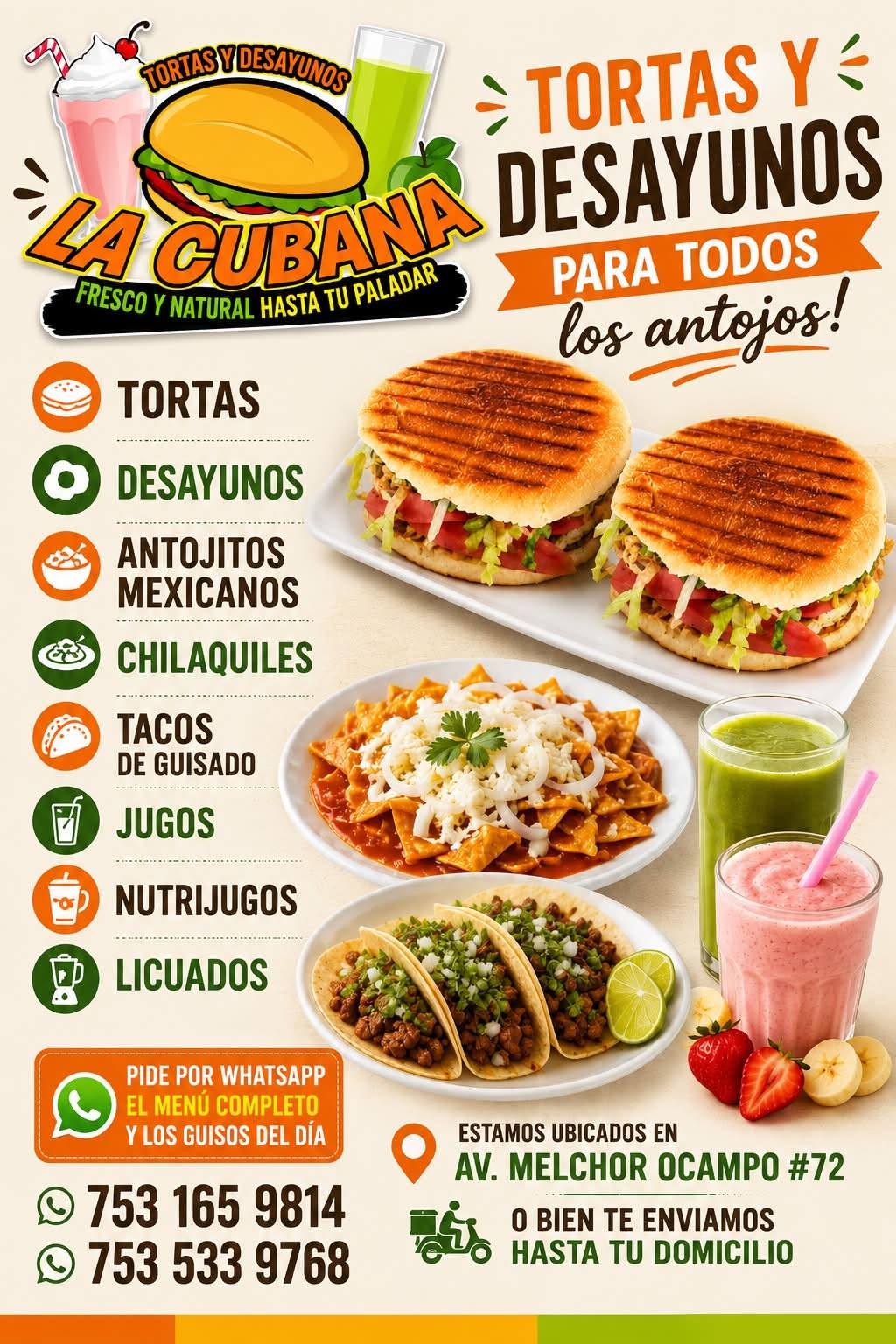 La Cubana Fresco y Natural Facebook ad: ¿tienes hambre?