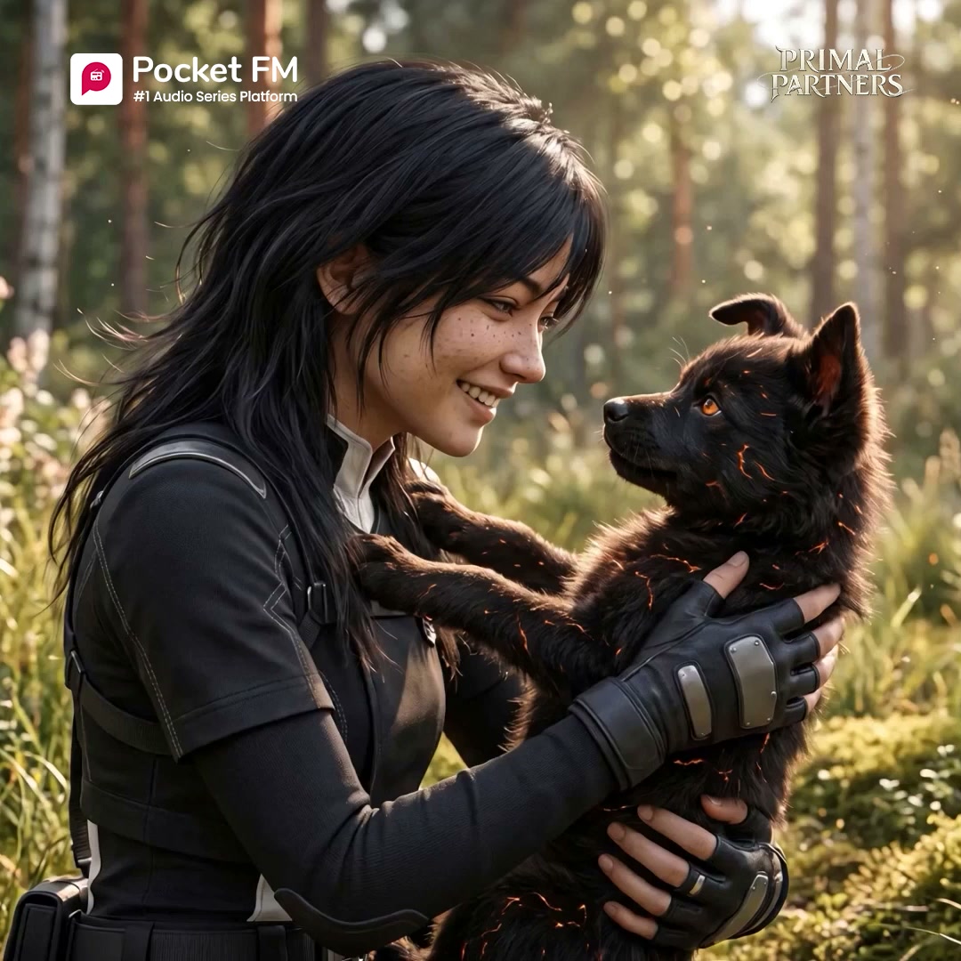 Pocket FM Fantasy Chronicles Facebook ad: To find out, listen to the audio series 'Primal Partners'…