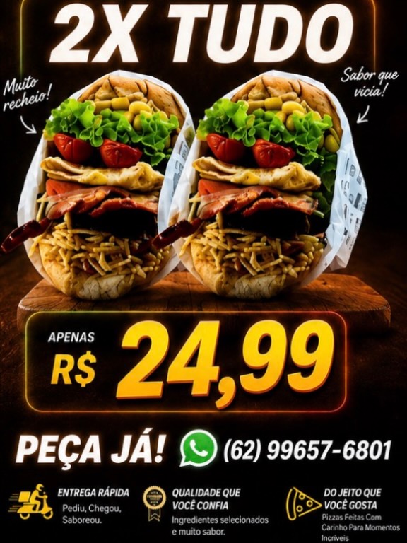 Pizzaria Rio Verde Facebook ad: Rio Verde Pizzas e X-Tudo Delivery | Delivery em Aparecida…