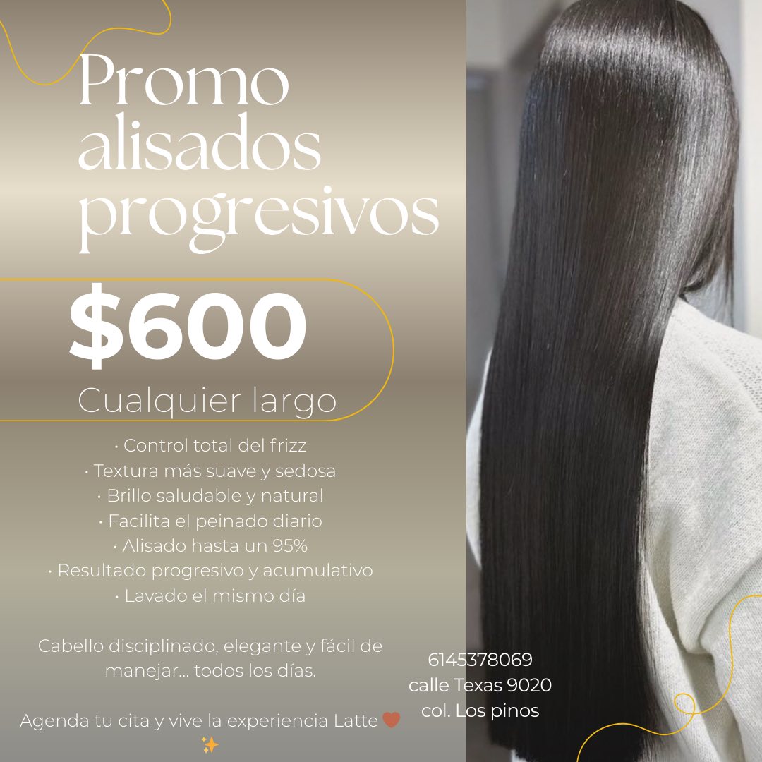 Latte Beauty Studio Facebook ad: Keratinas y alaciados