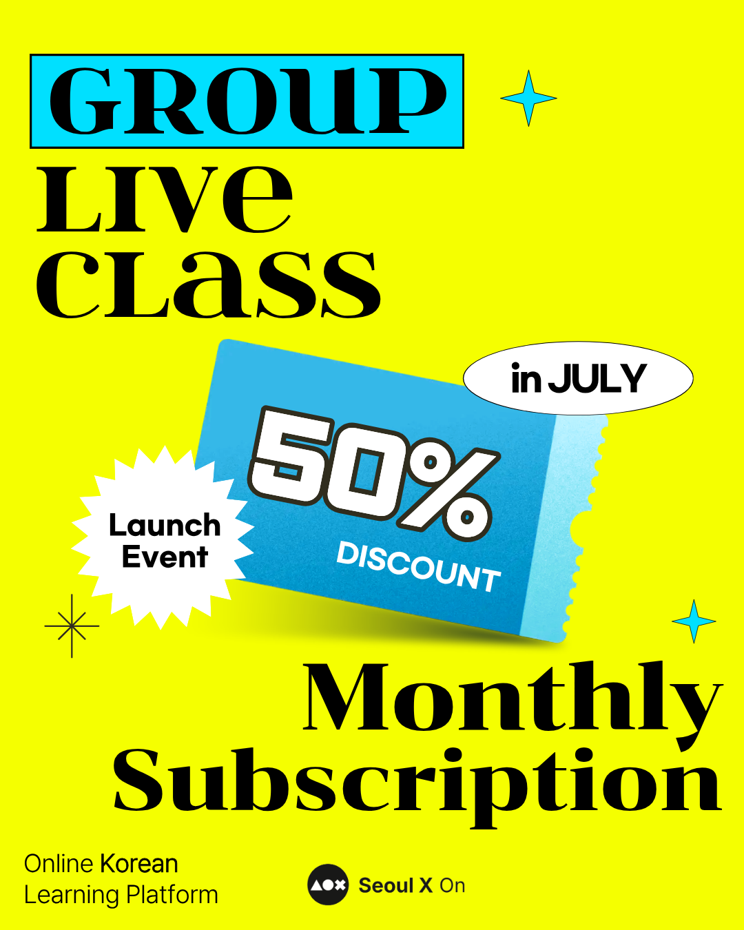 SEOUL X On Facebook ad: One subscription. Every class.