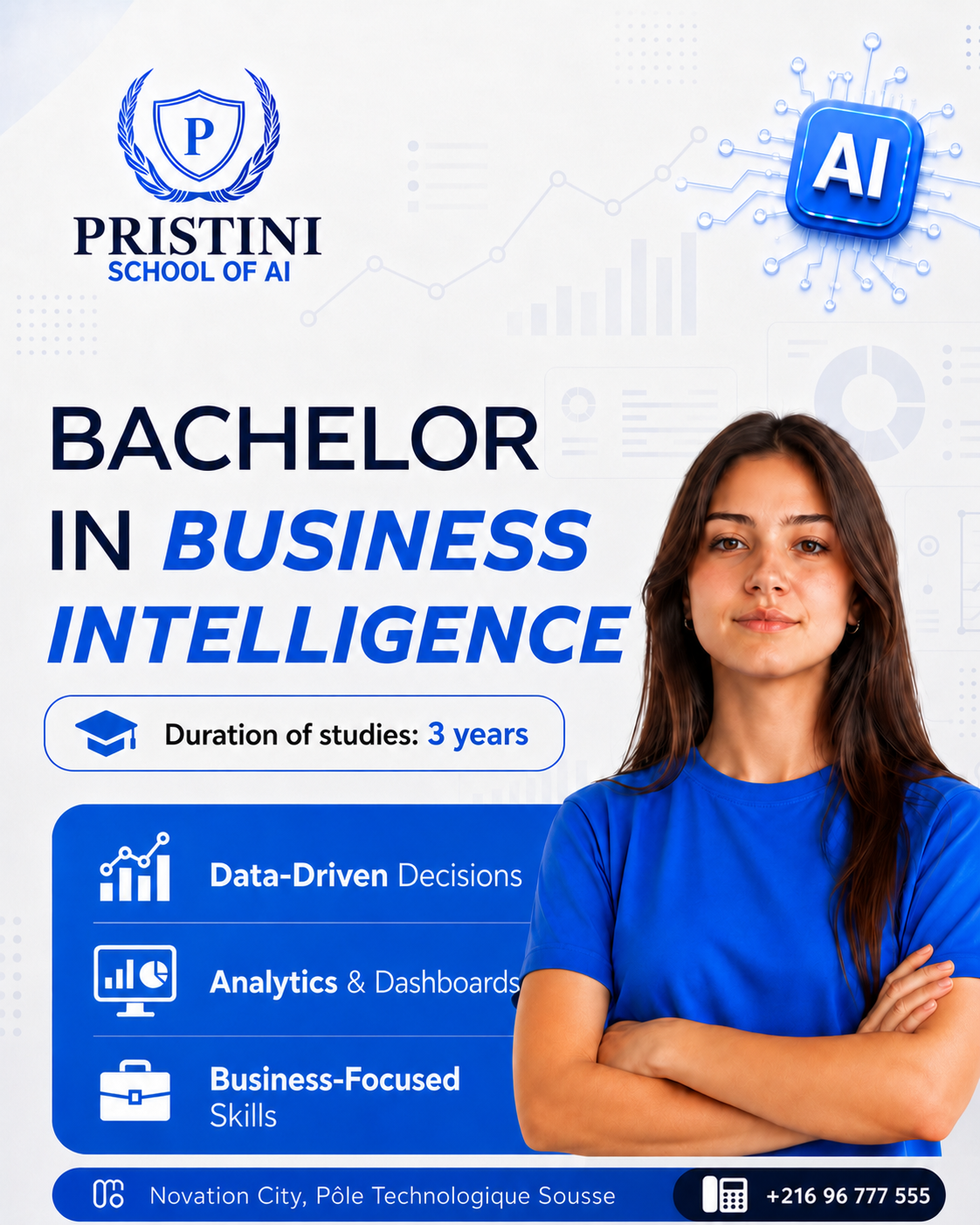 Pristini School of AI Facebook ad: Apply now