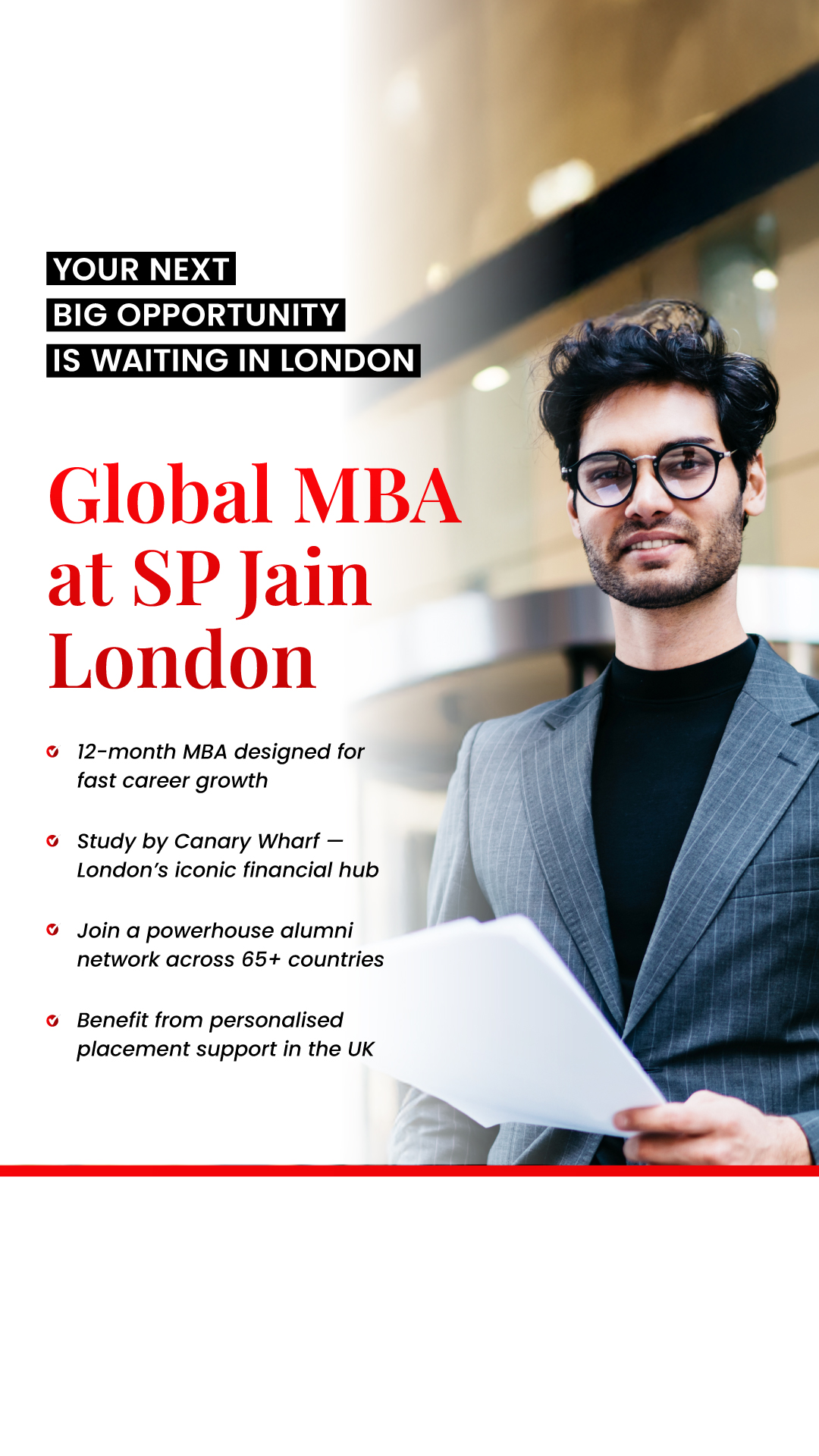SP Jain London School of Management Facebook ad
