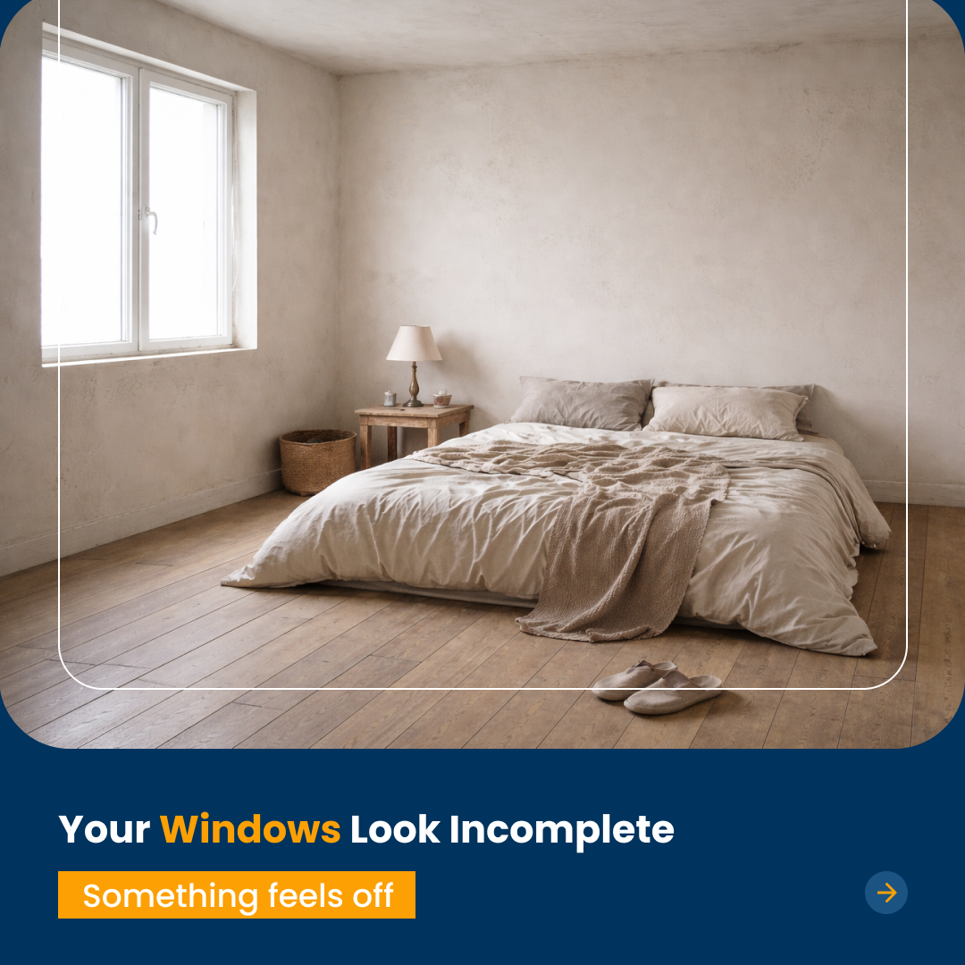 MET Blinds Facebook ad: Clean lines. Perfect fit.