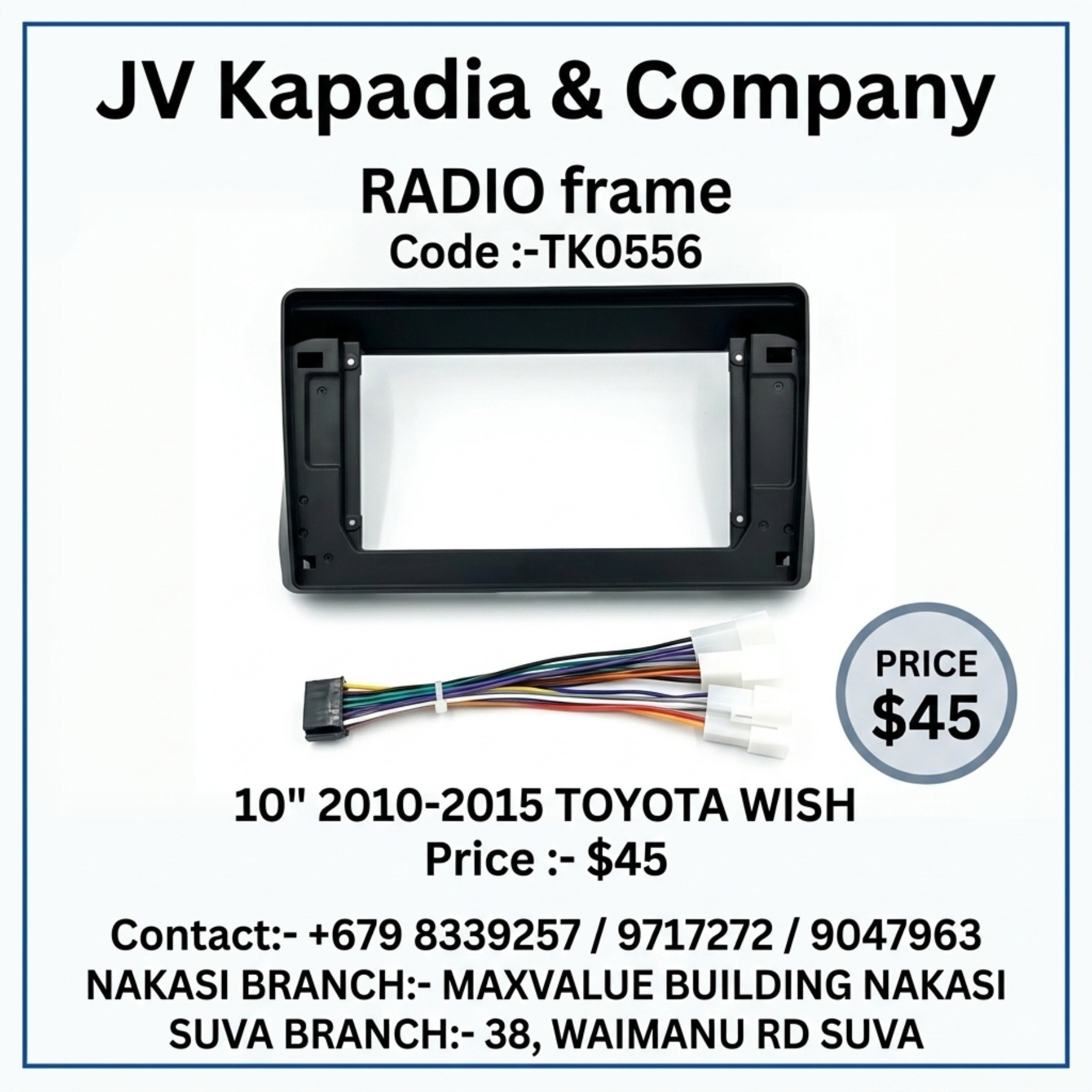 JVK Variety Store Facebook ad: 18/08 - CAR FRAMES AT MAX VALUE BUILDING…